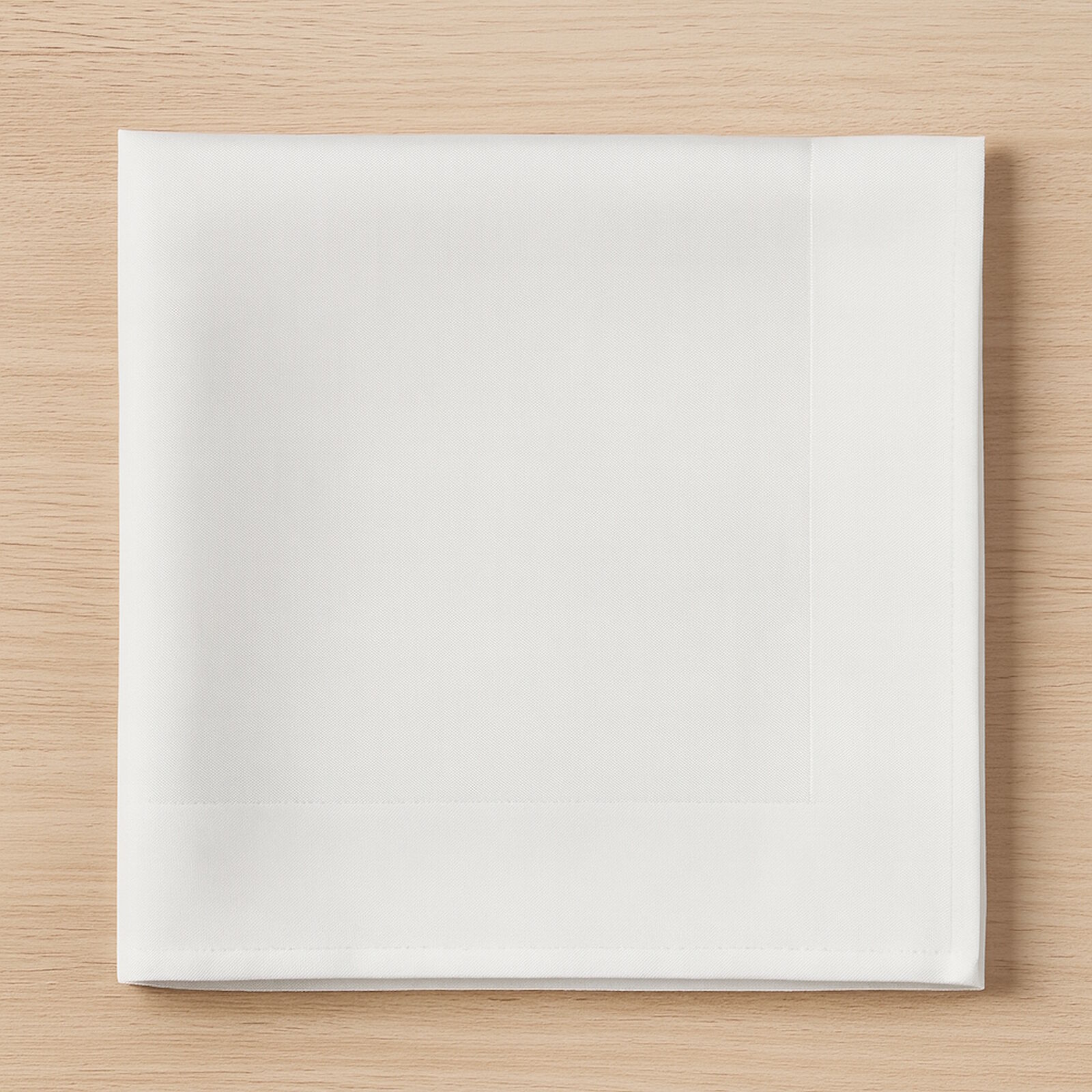 Damast Serviette 50x50 Weiß Atlaskante