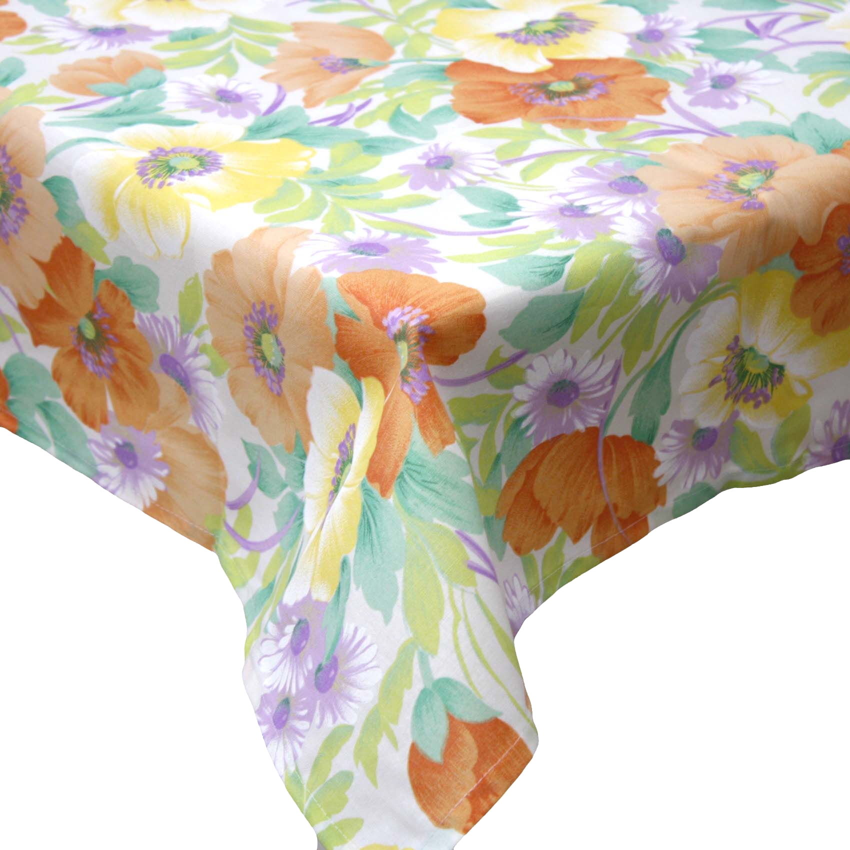 Outdoor Tischdecke Blumen Orange-80x80 cm