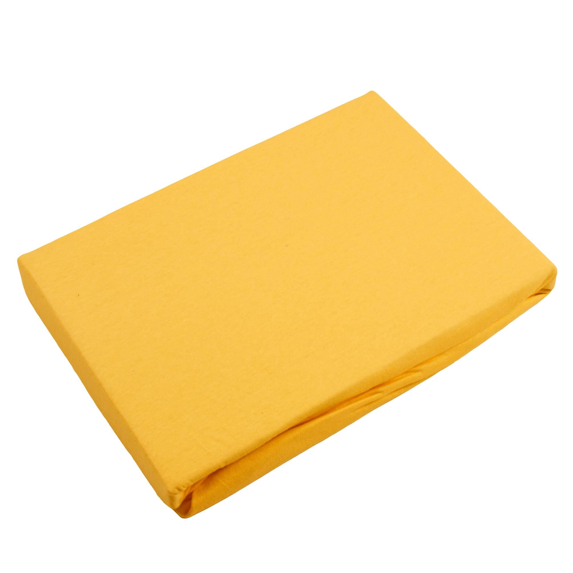 Spannbettlaken 90-100x200 cm Jersey-807 Maisgelb