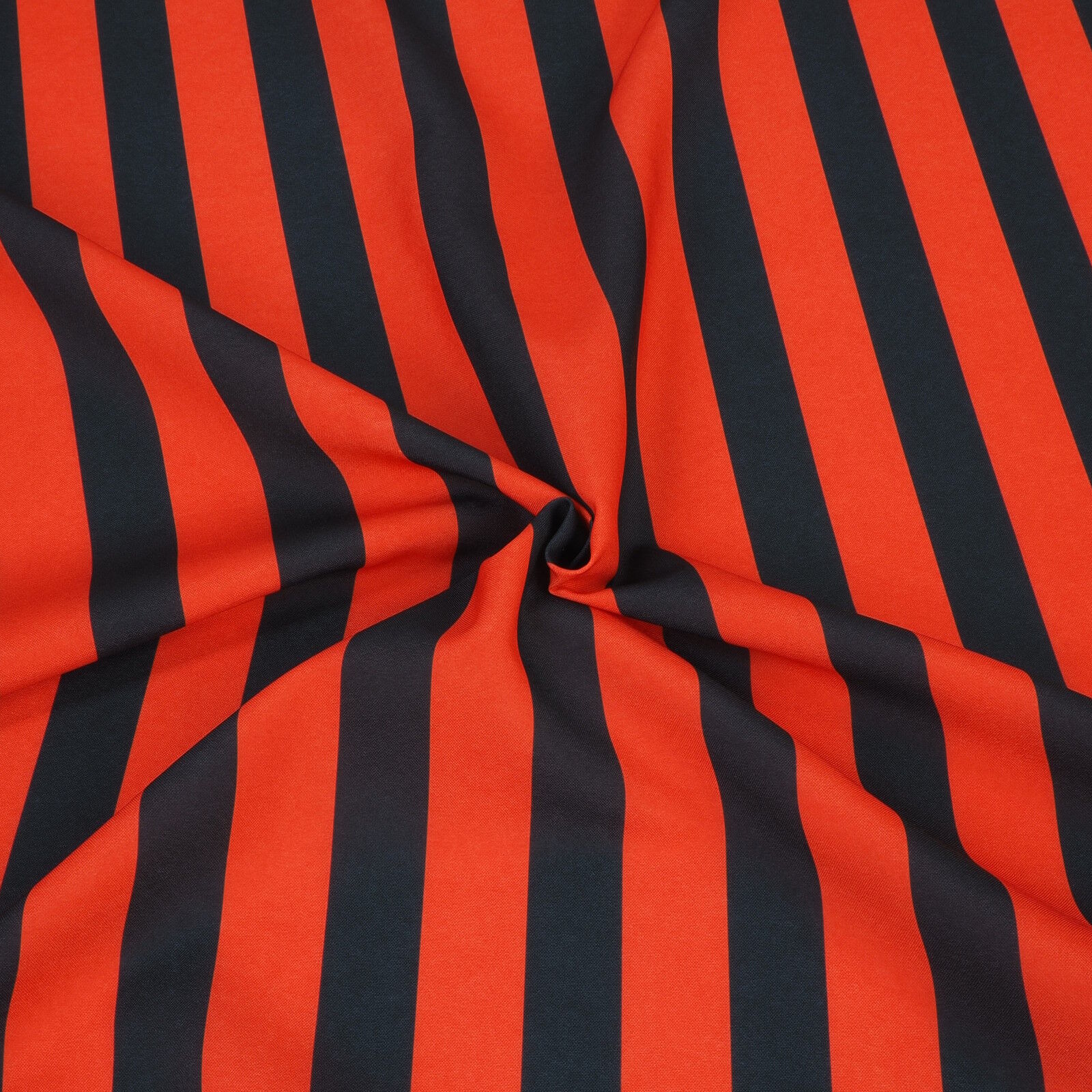 Polyester Stoff Streifen Rot Schwarz
