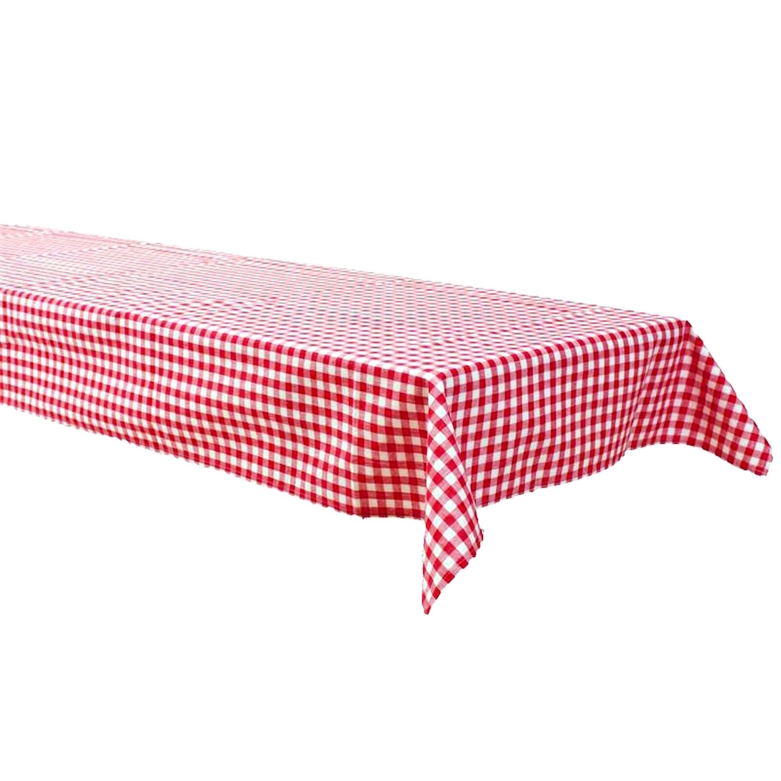 Biertisch Tischdecke Karo Baumwolle-Rot / 120x270 cm