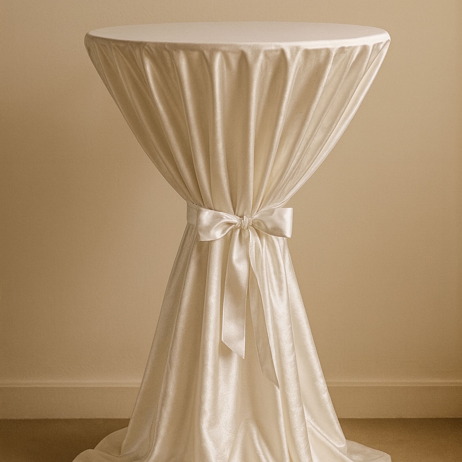 Stehtischhusse Gala Premium Glanz-60 - 65 cm-Weiß