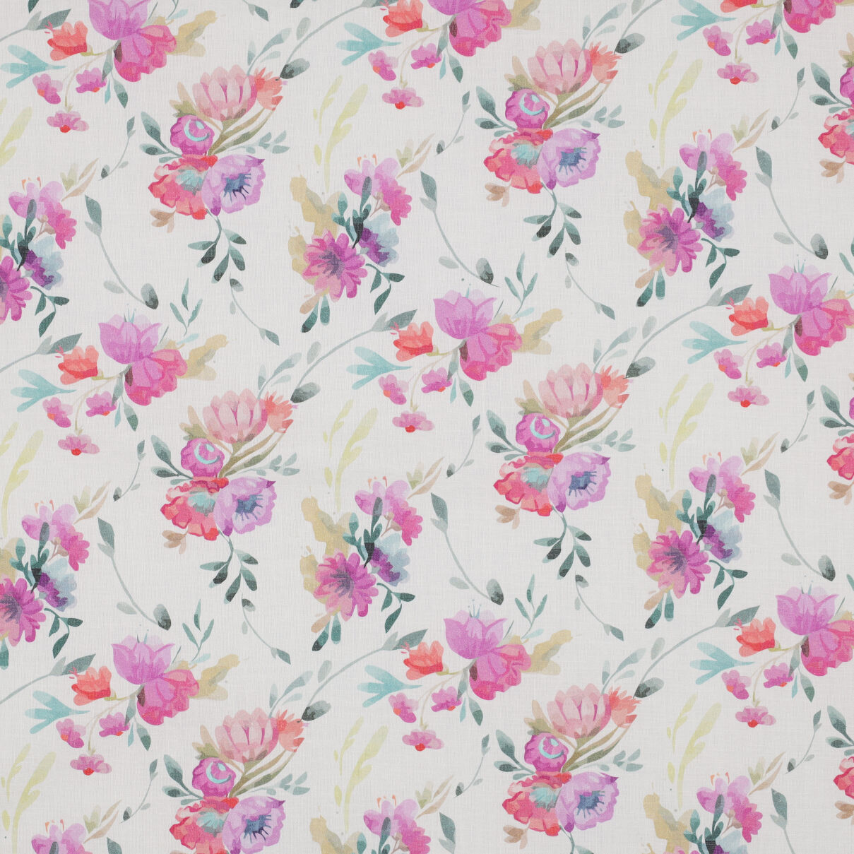 Bunter Blumen Voile Stoff Blumenzauber