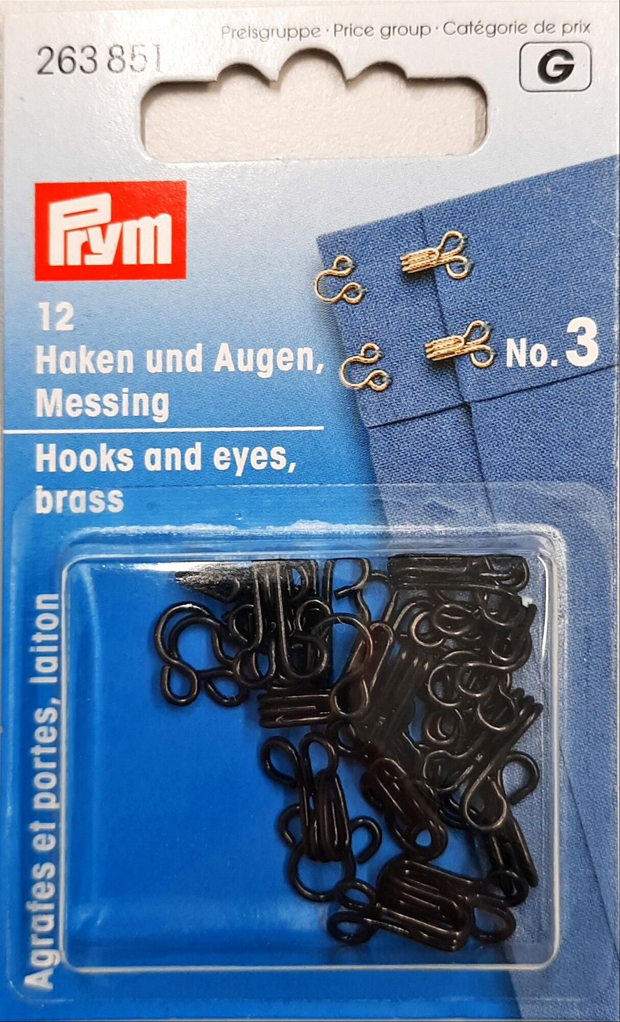 Federhaken und Augen MS 3 schwarz