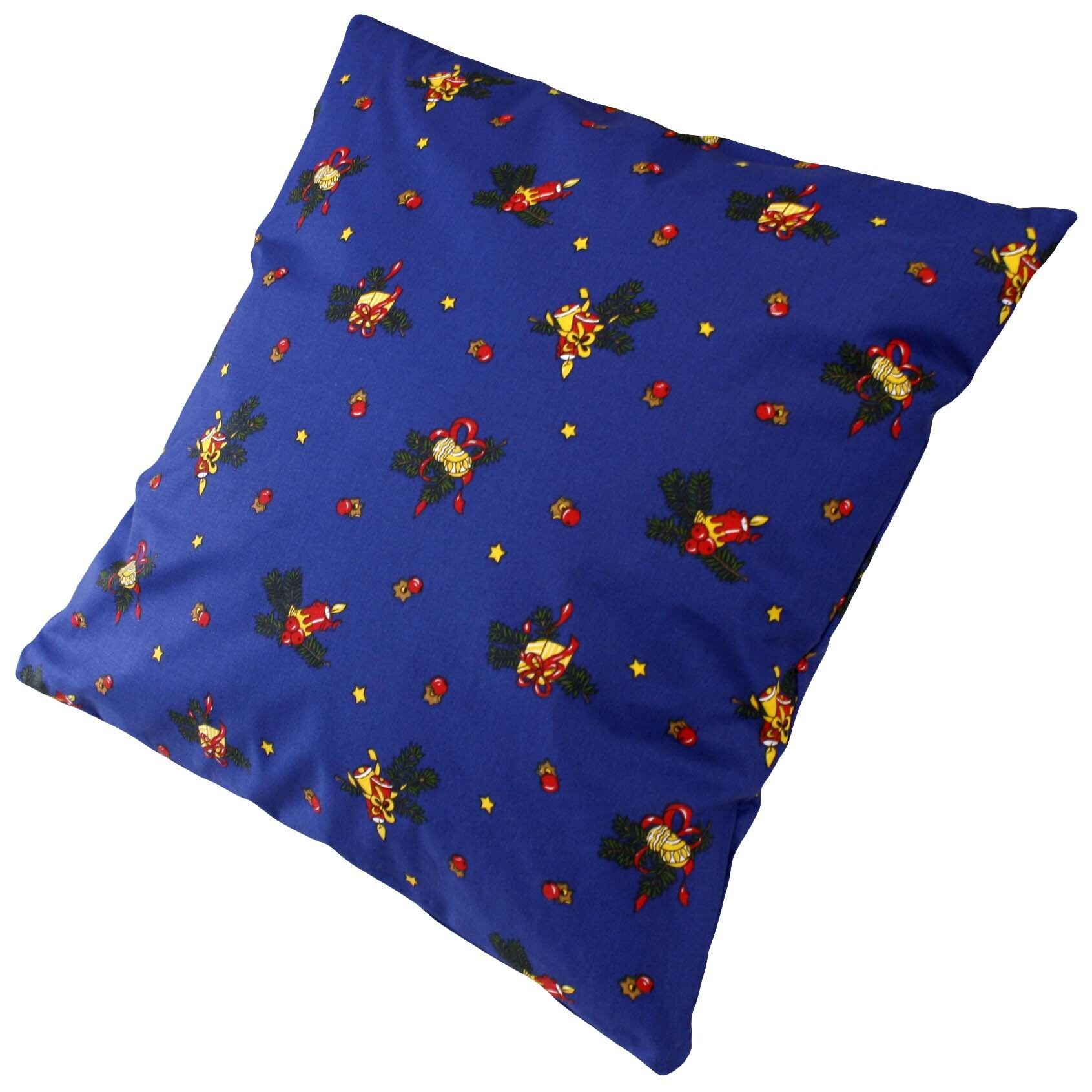 Kissenbezug Weihnachten Blau 40x40 Baumwolle Deko