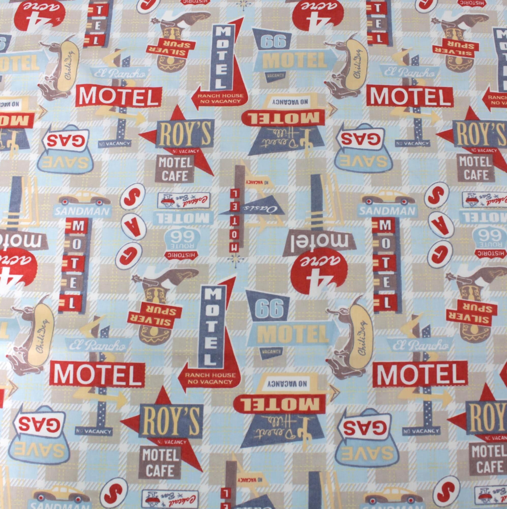 Stoff Meterware Motel Gasoline Baumwolle