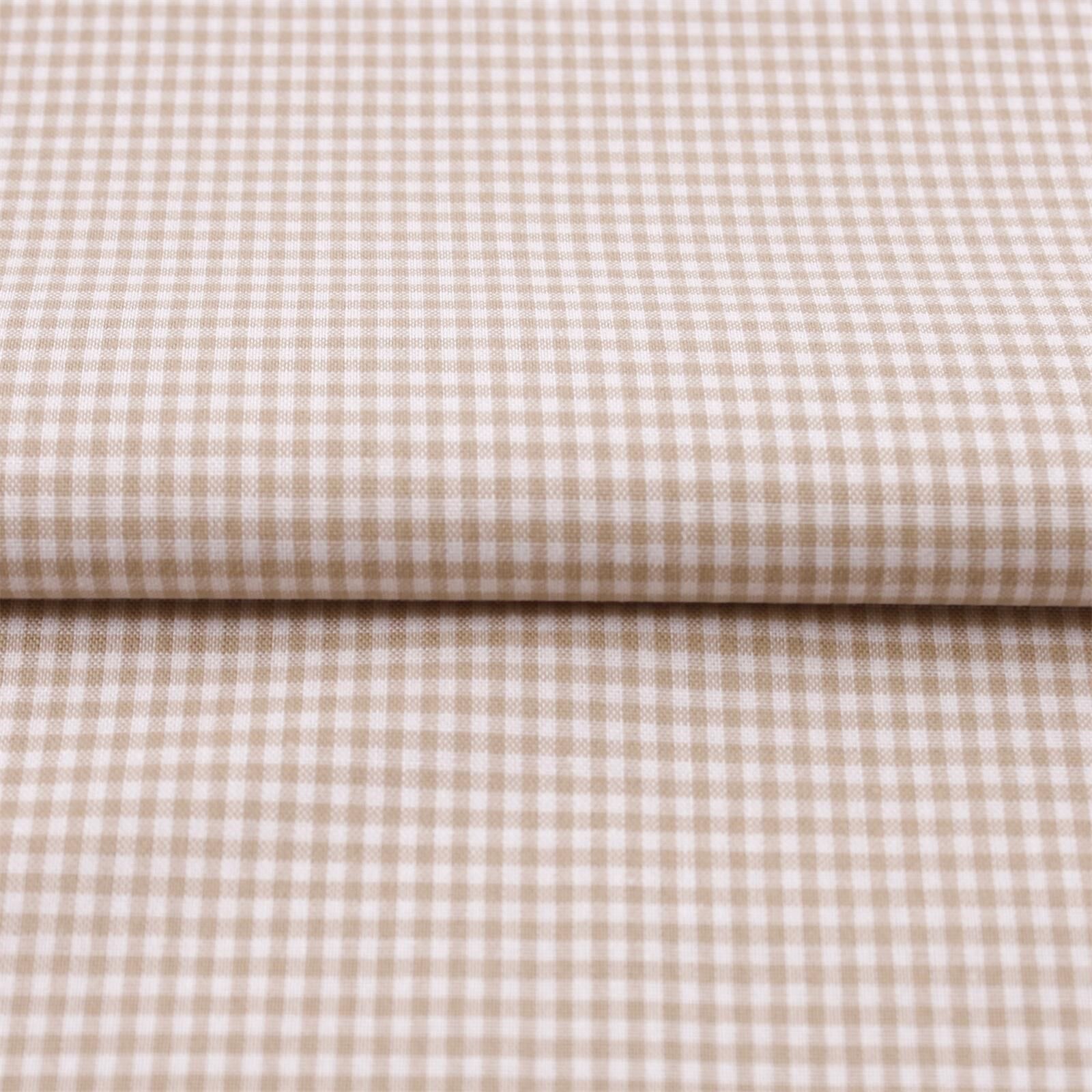 Stoff Meterware Karo 2x2 mm Beige
