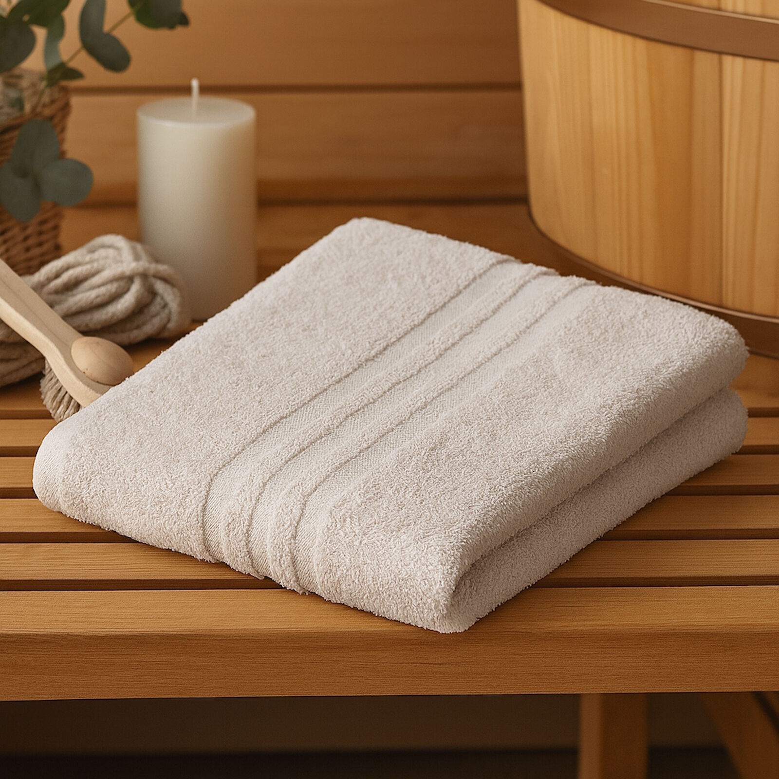 Wellness Saunatuch Weiß 70x200 cm