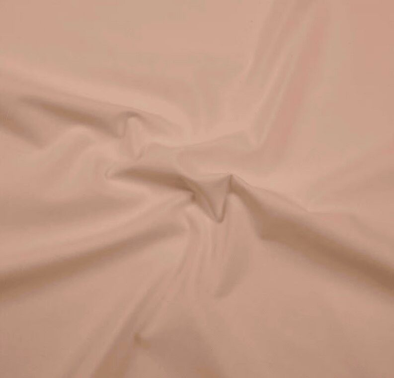 Stoff Meterware Baumwolle Linon Nude Braun Rose