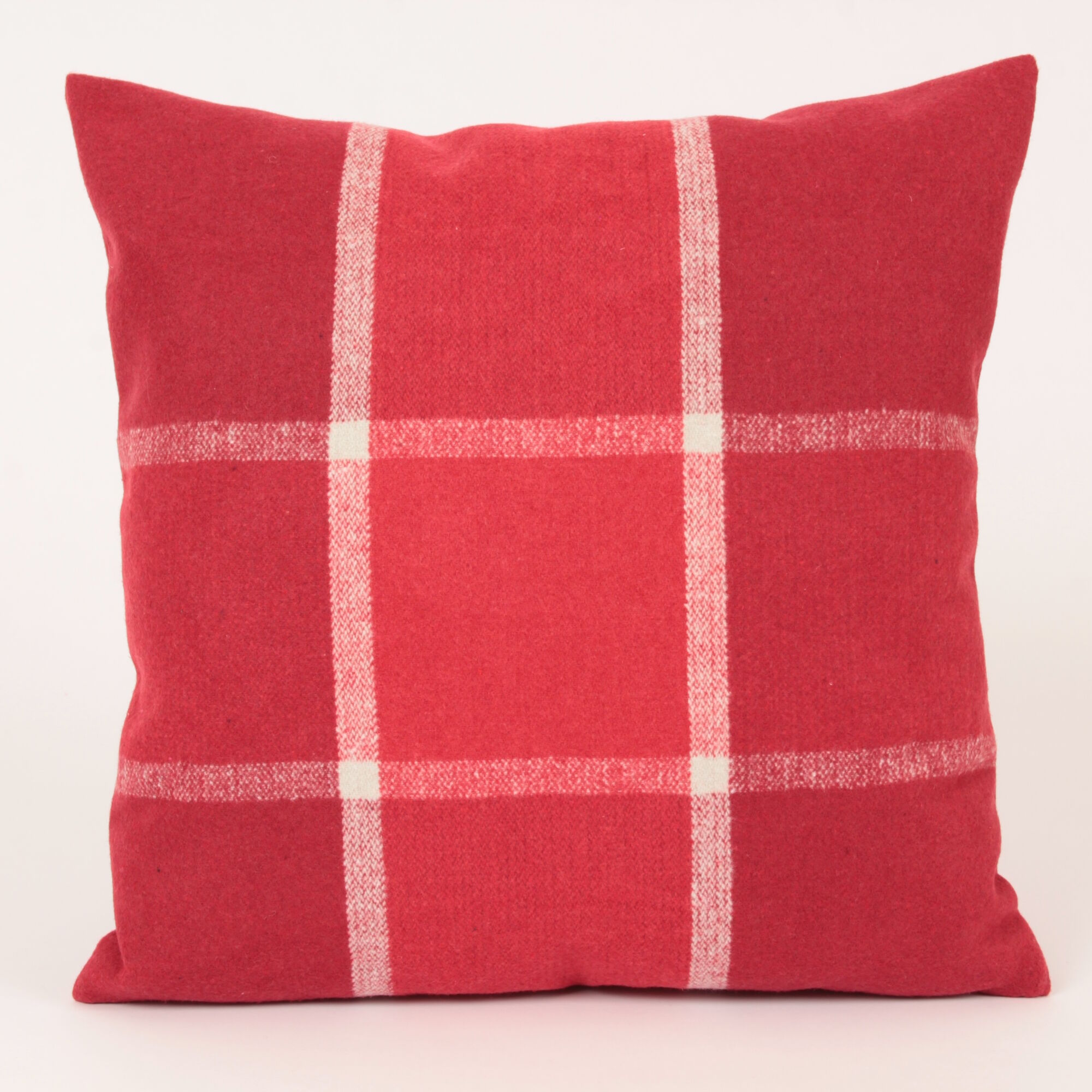 Kissenbezug 40x40 cm Karo Filz-Rot