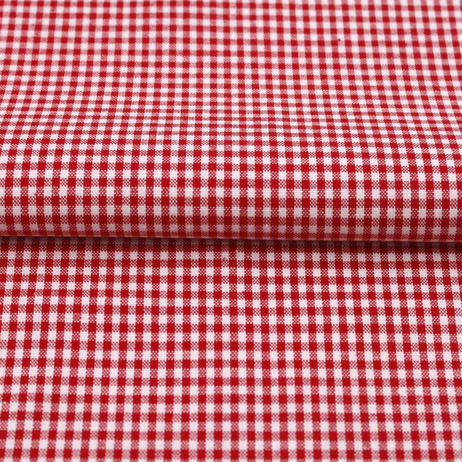 Stoff Meterware Karo 2x2 mm Rot