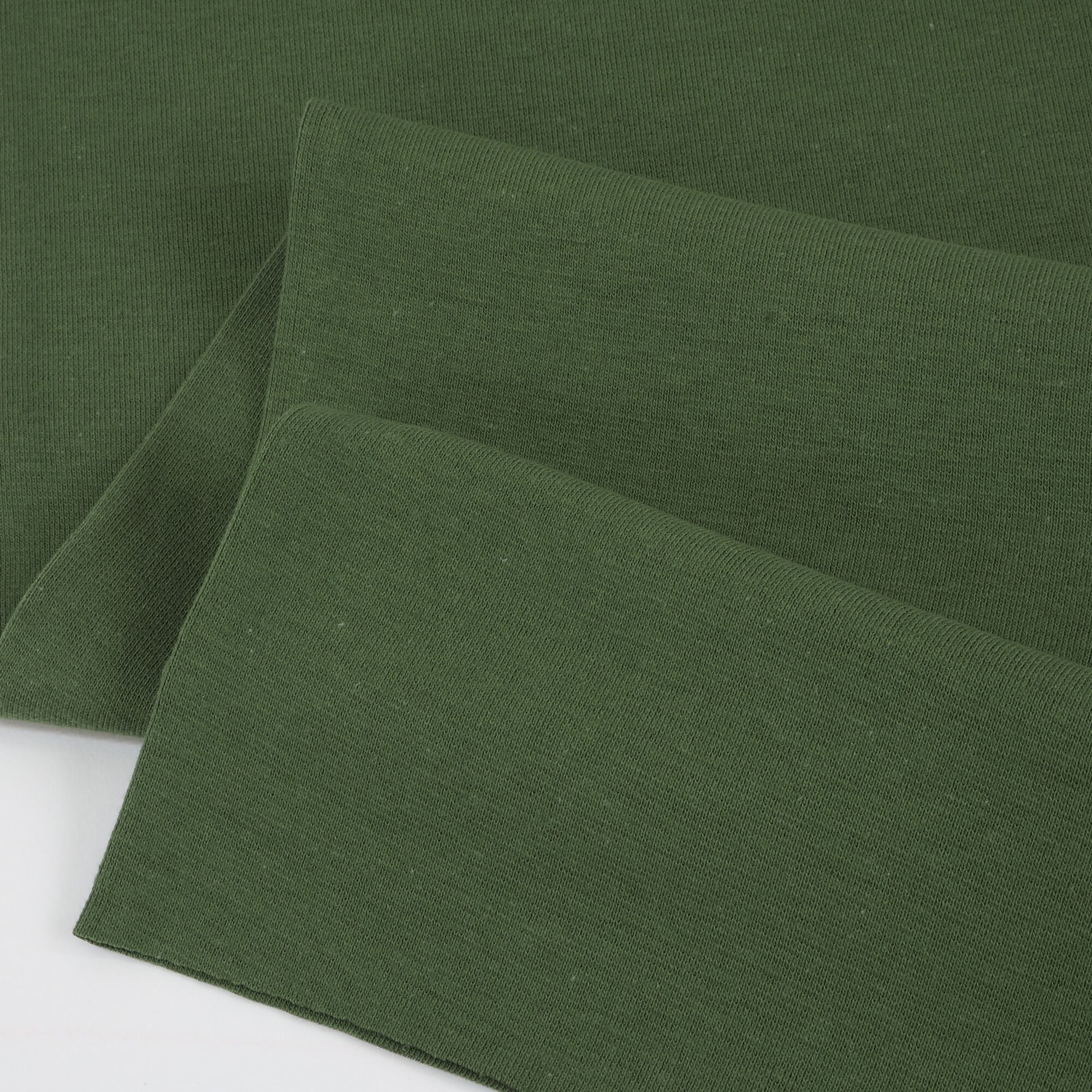 Bündchenstoff Meterware Uni Waldgrün