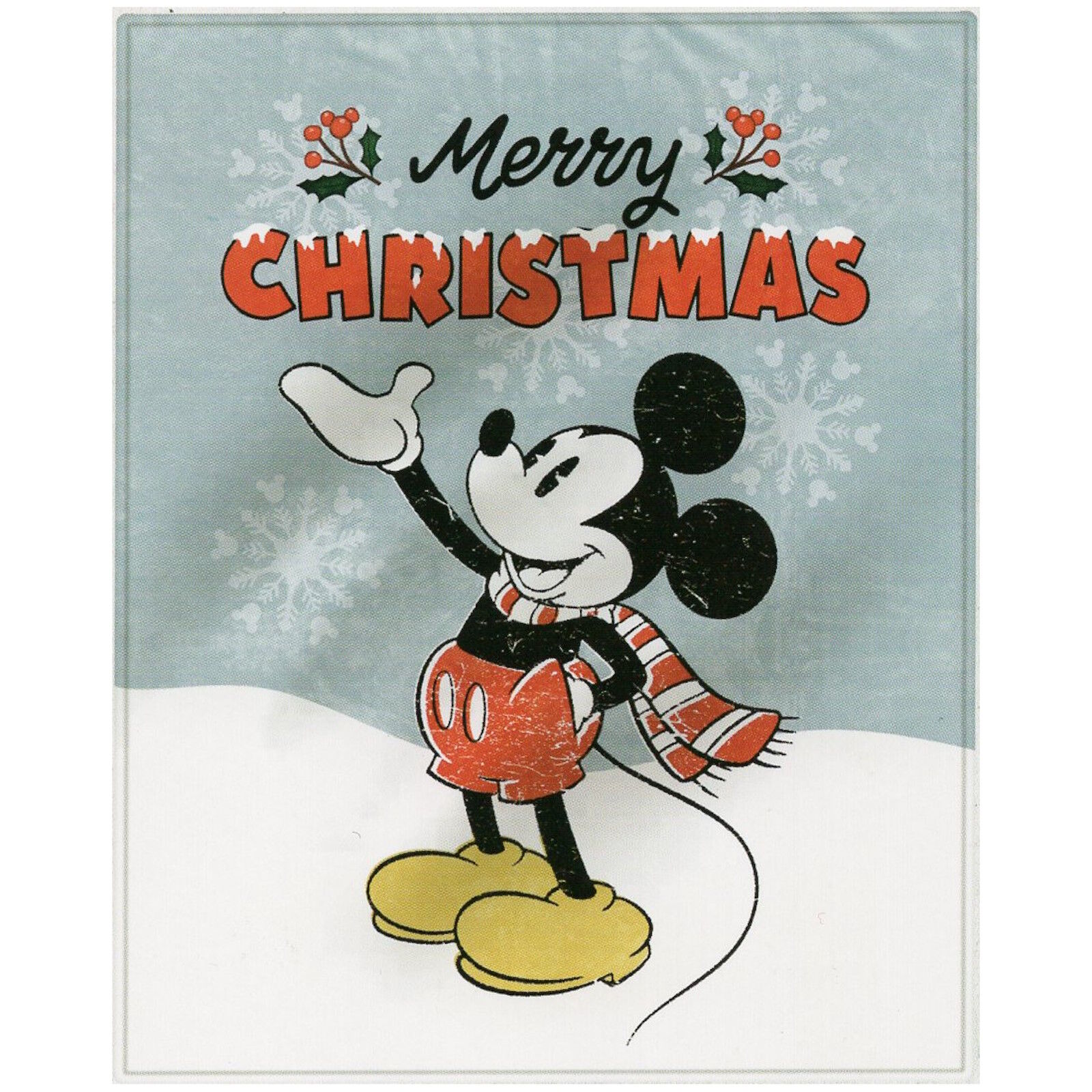 Mickey Mouse Decke Merry Christmas