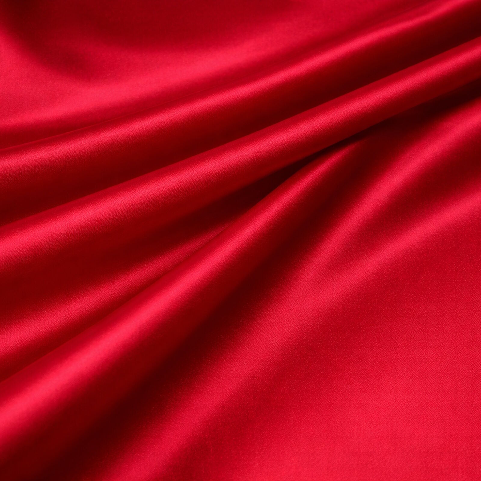 Satin Stoff Rot Glänzender Glanzsatin Meterware