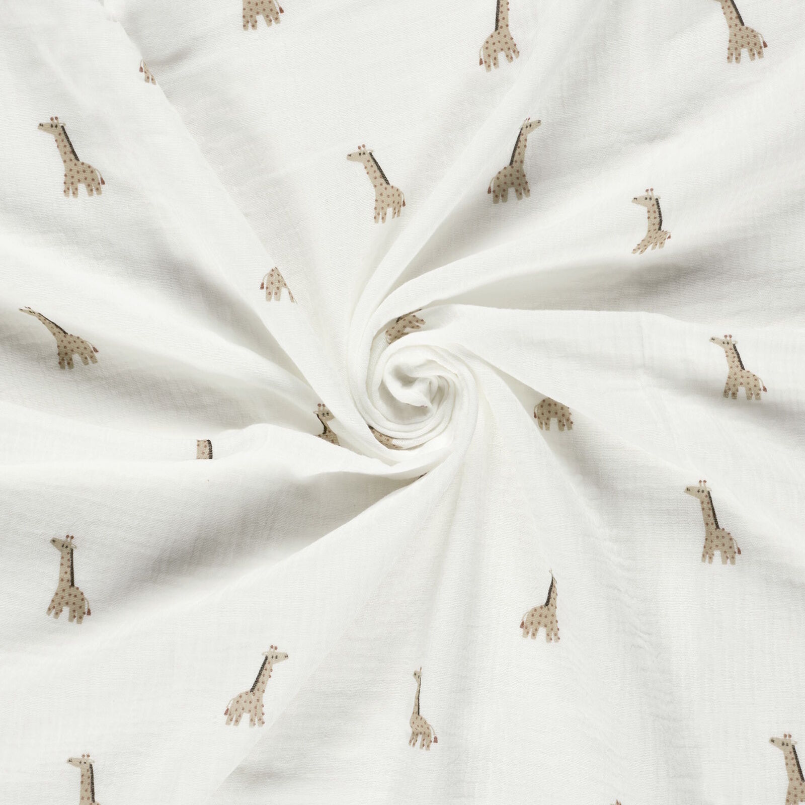 Giraffe Musselin Stoff Meterware Baumwolle 150 cm
