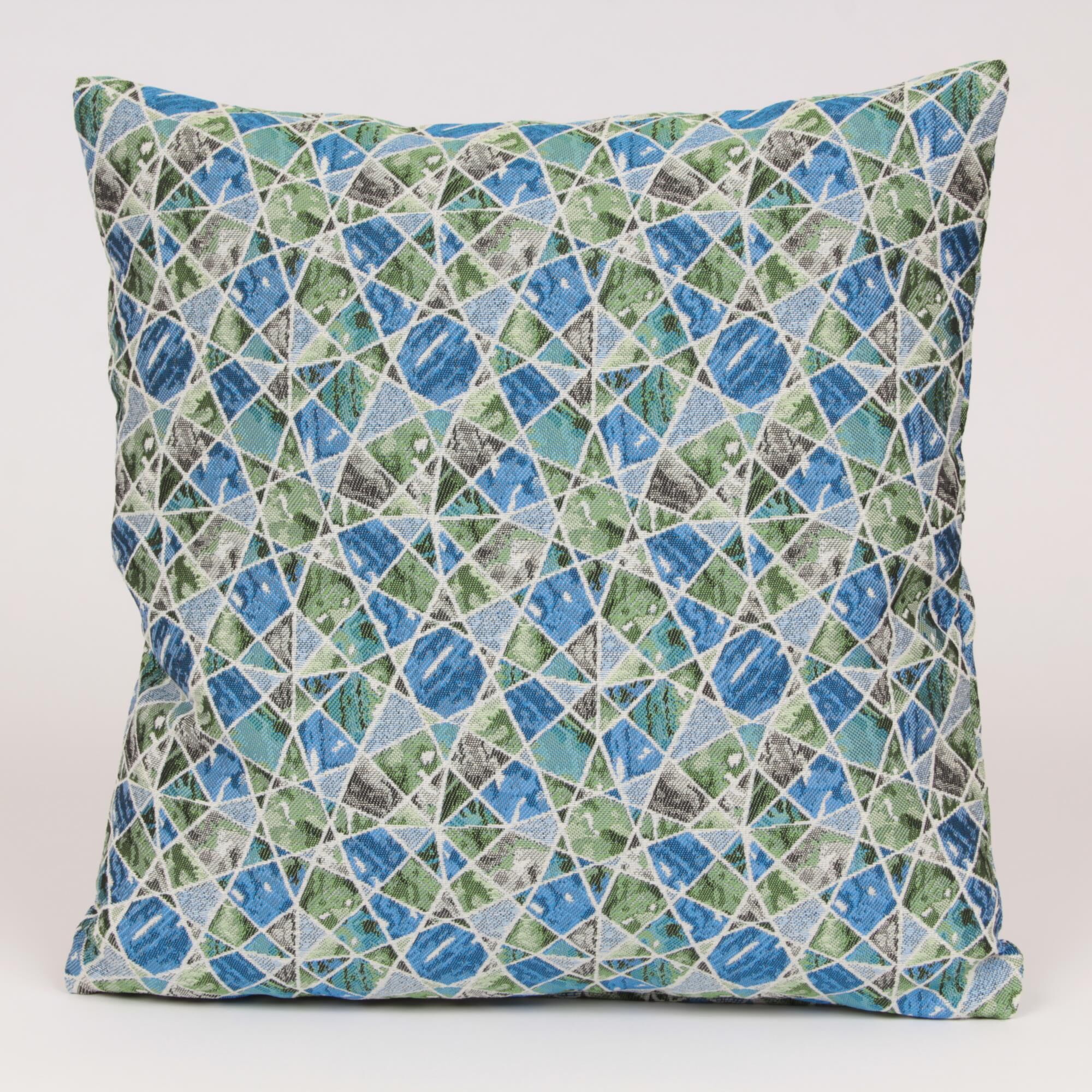 Kissenbezug Mosaik Blau Grün-40x40 cm