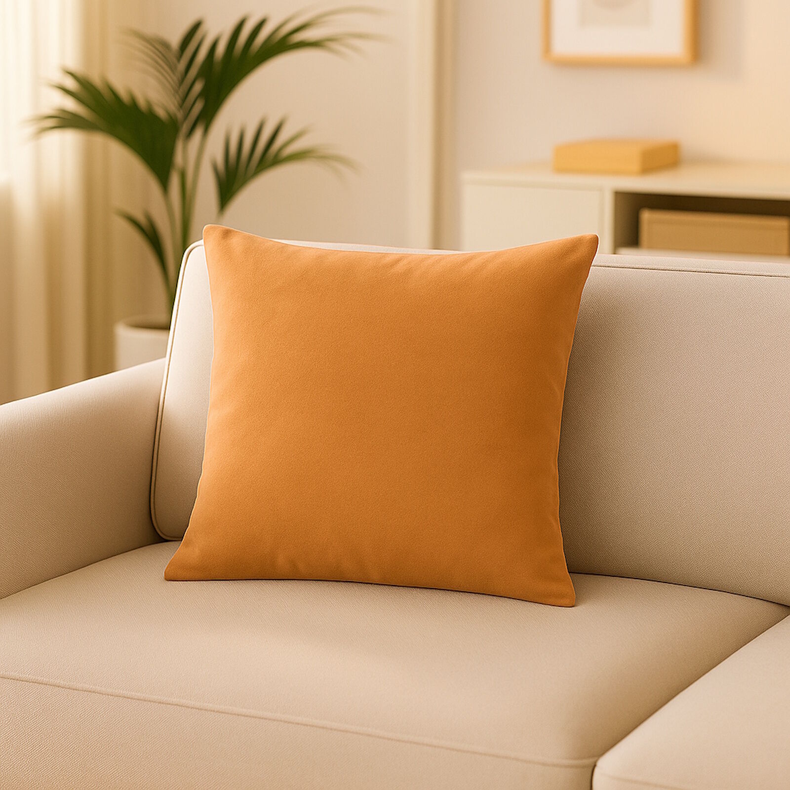 Kunstleder Kissenbezug Camel