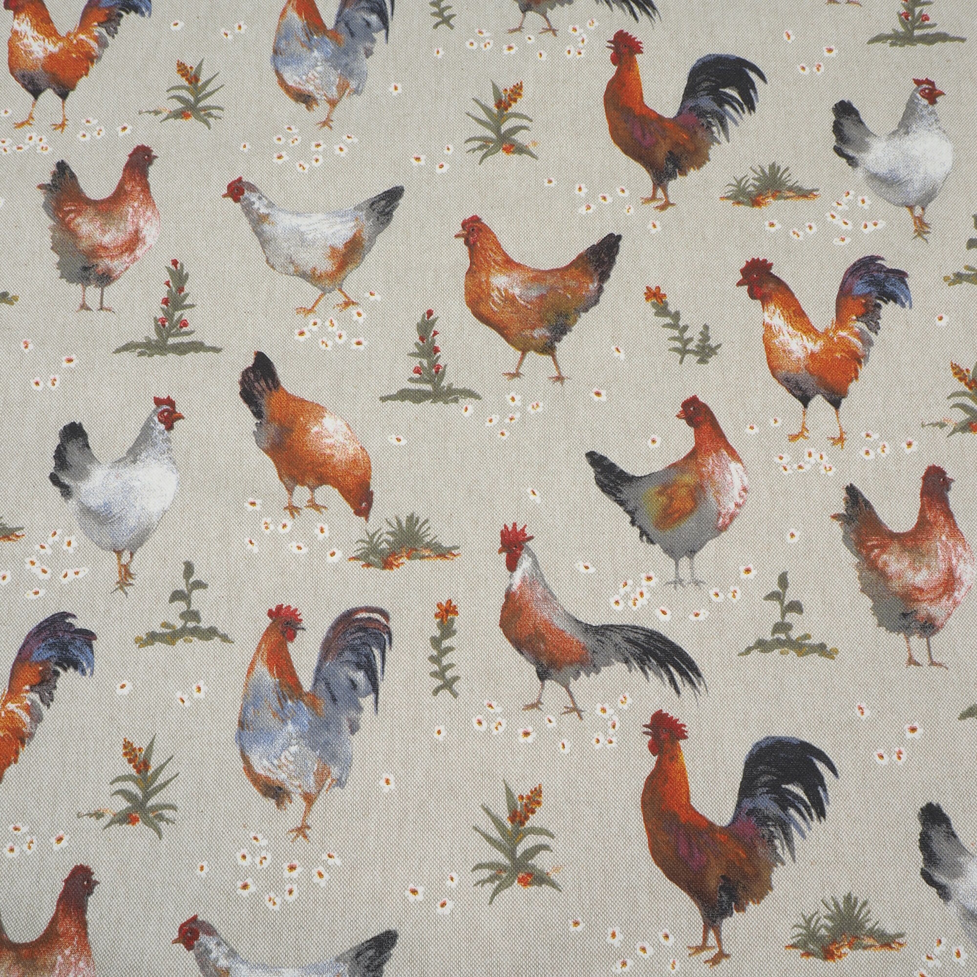 Stoff Meterware Hühner Chickens