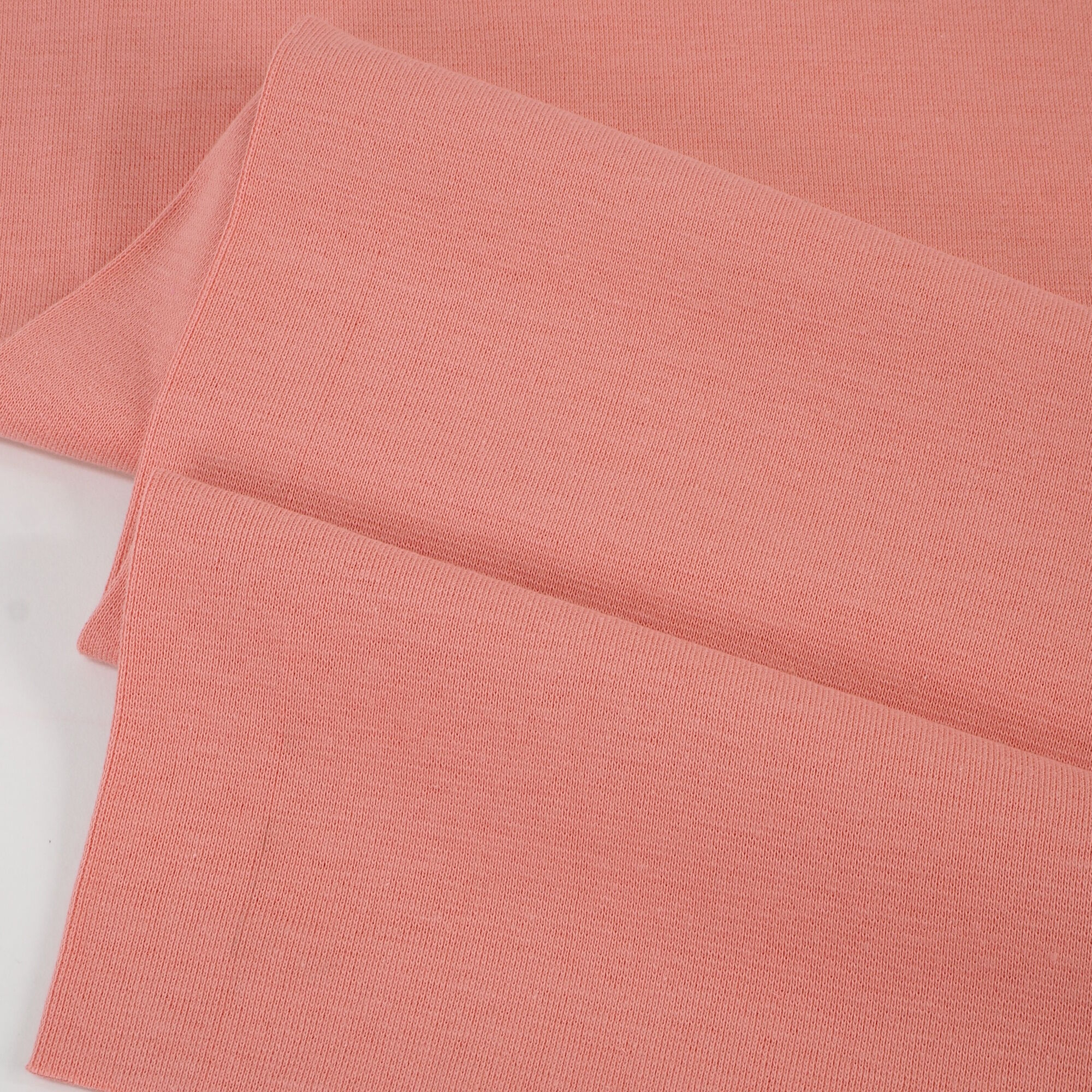 Bündchenstoff Meterware Uni Rose