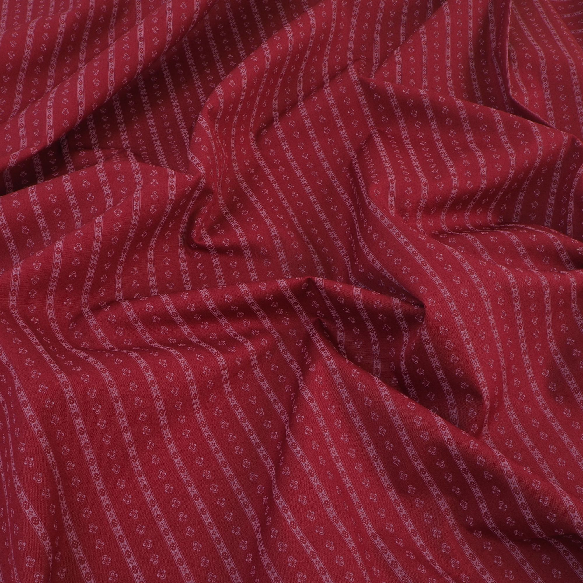 Dirndlstoff Blumen Streifen Moni Bordeaux Tracht