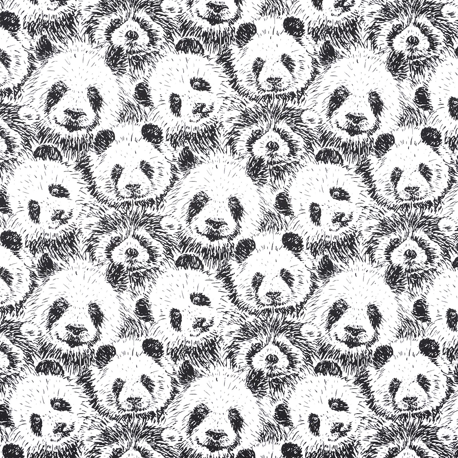 Stoff Meterware Panda Waschbär Baumwolle