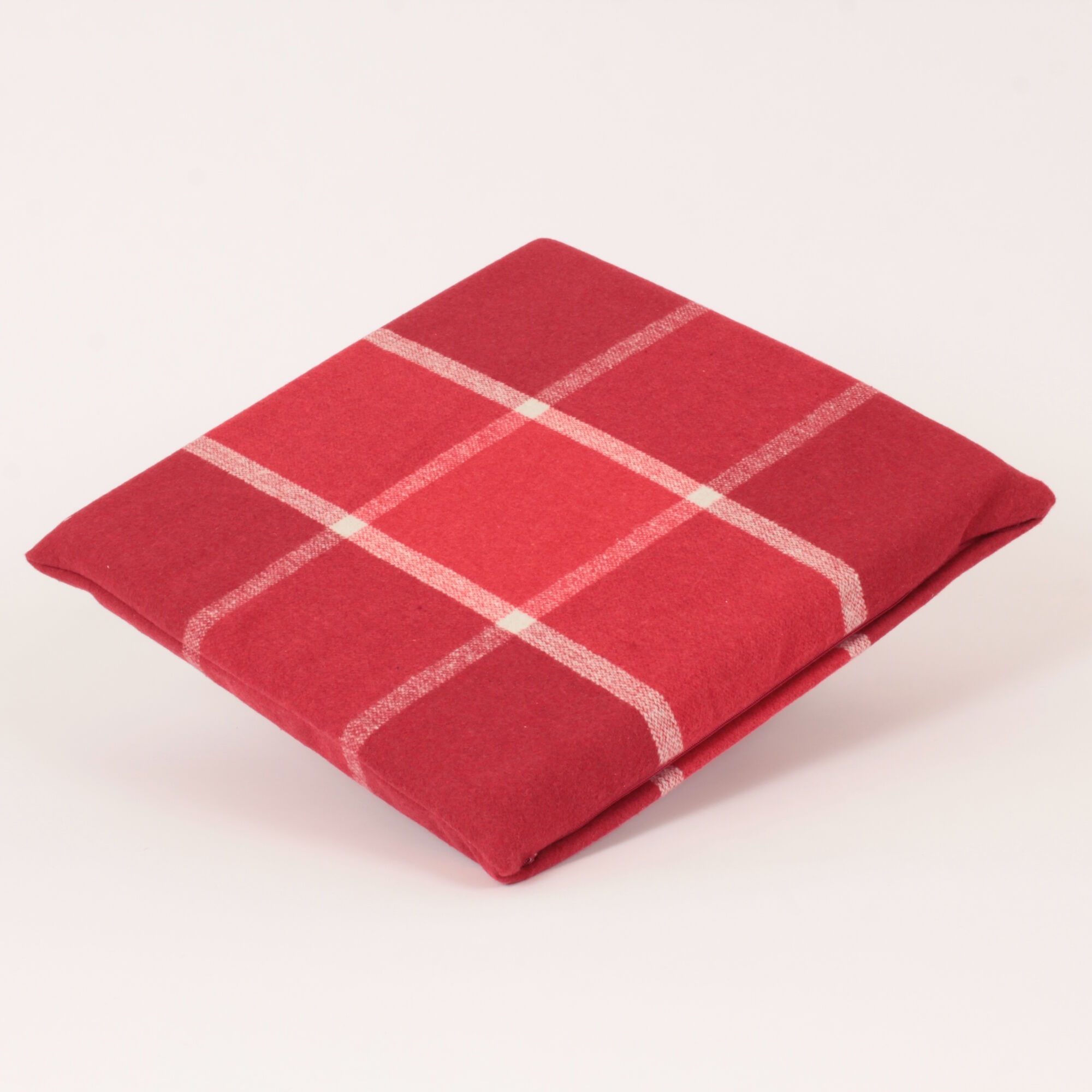 Sitzkissen 40x40 cm Karo Filz-Rot