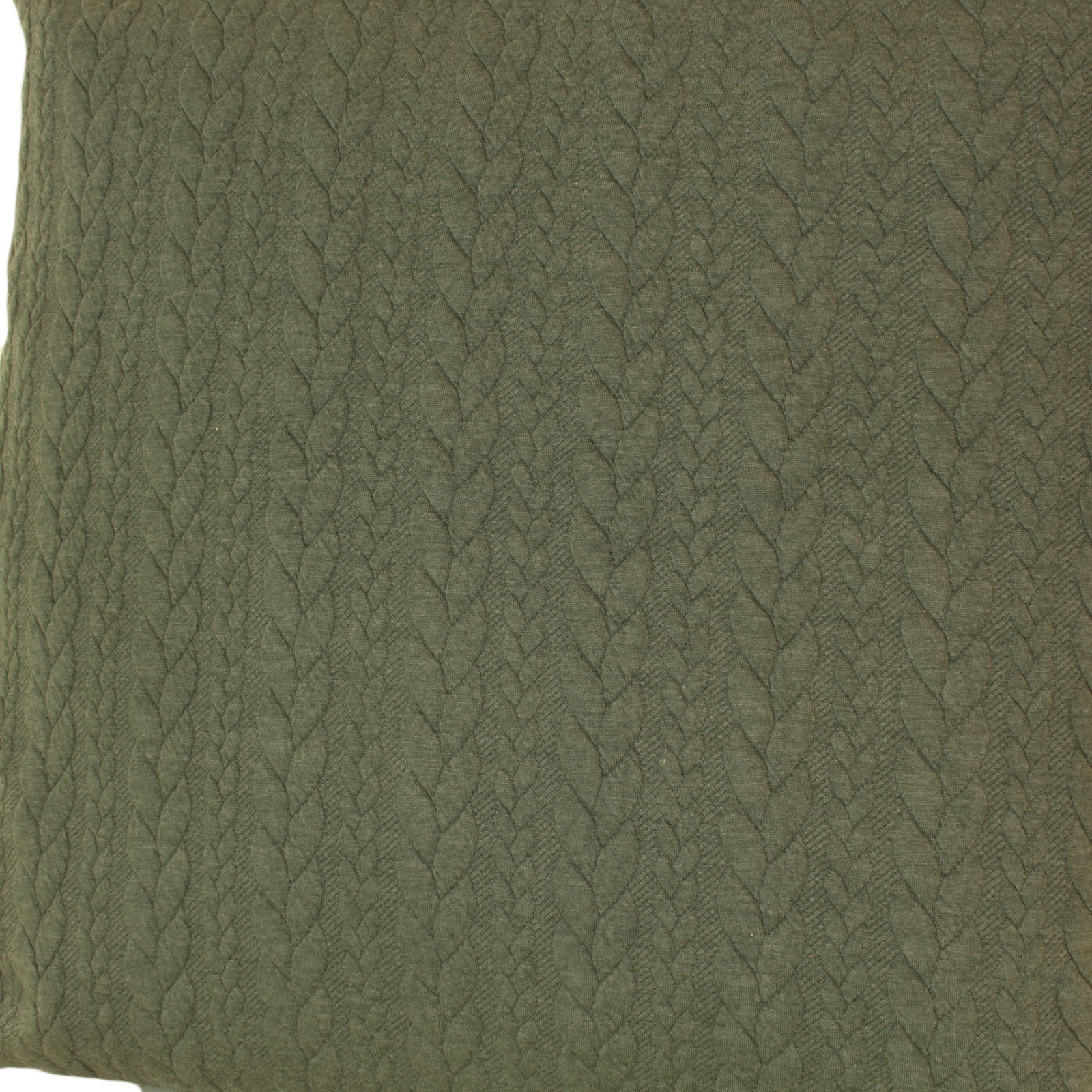 Kissenbezug 50x50 cm Zopfmuster Dunkelgrün