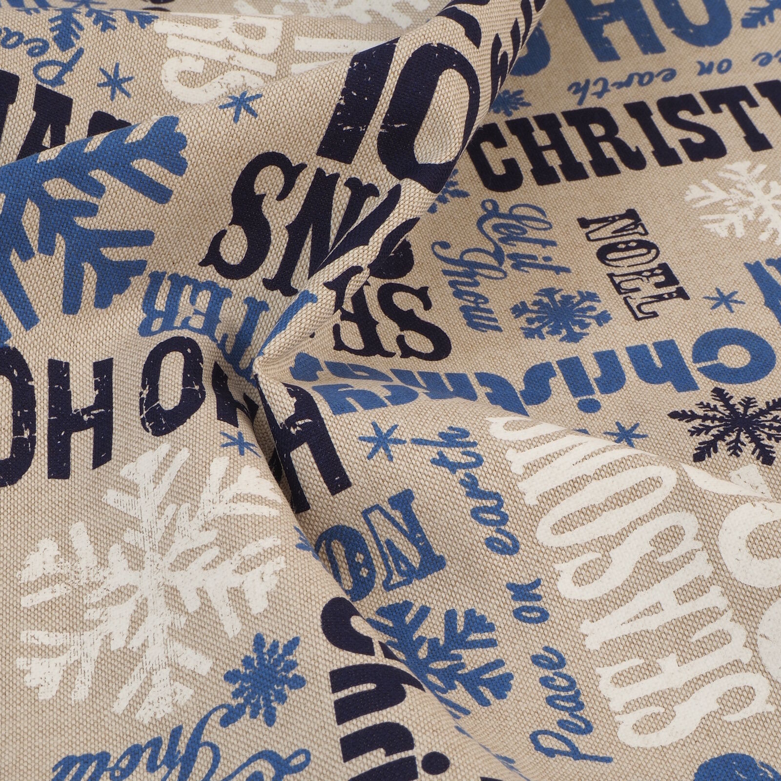 Stoff Meterware Merry Christmas HO HO HO