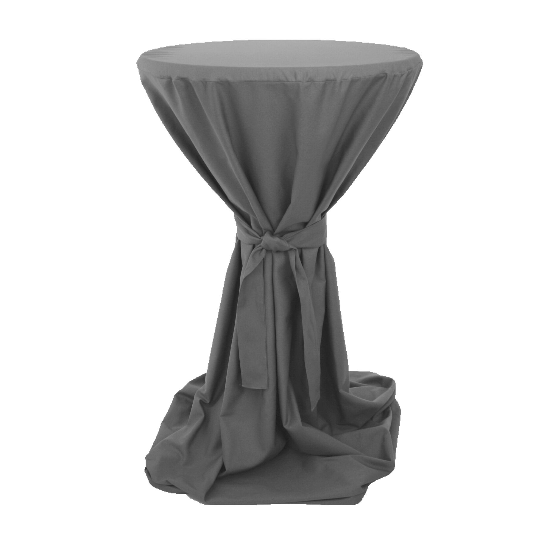 Stehtischhusse Baumwolle Linon-Grau-80-85 cm
