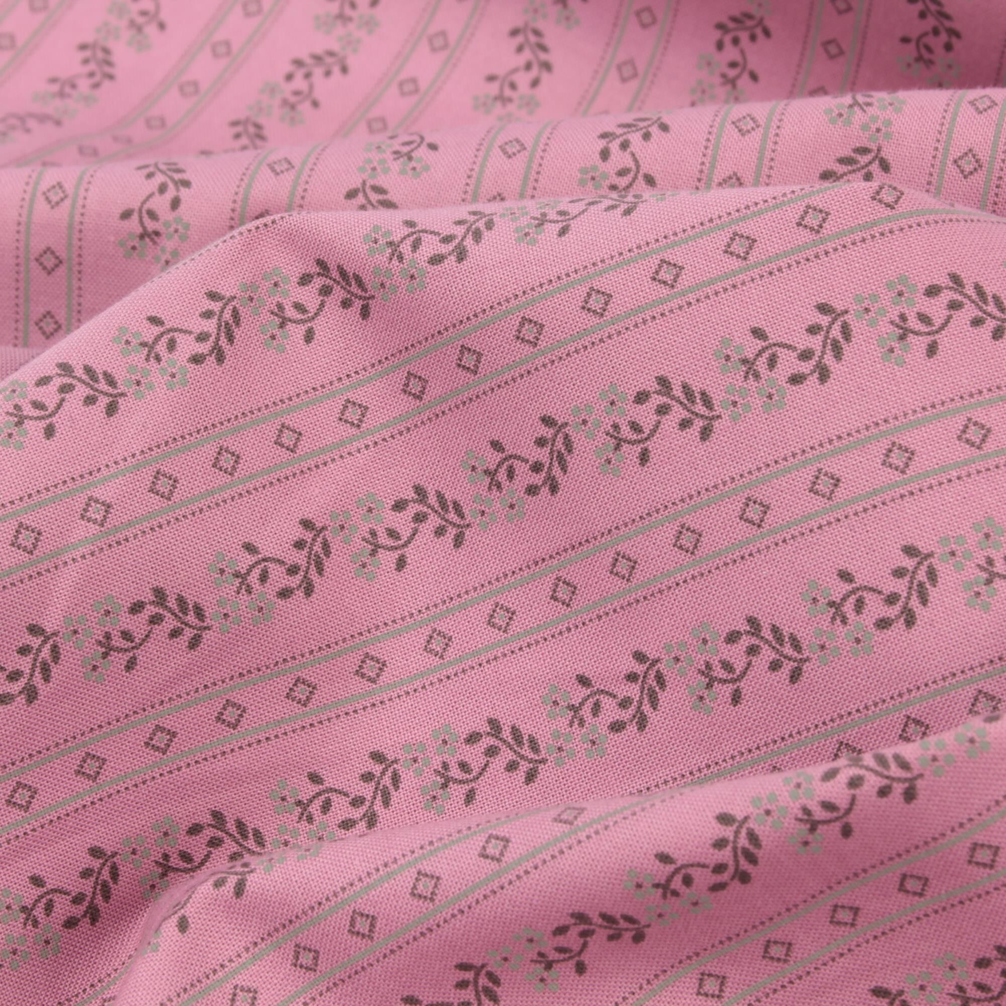 Stoff Meterware Blumen Streifen Maria Rosa Dirndl