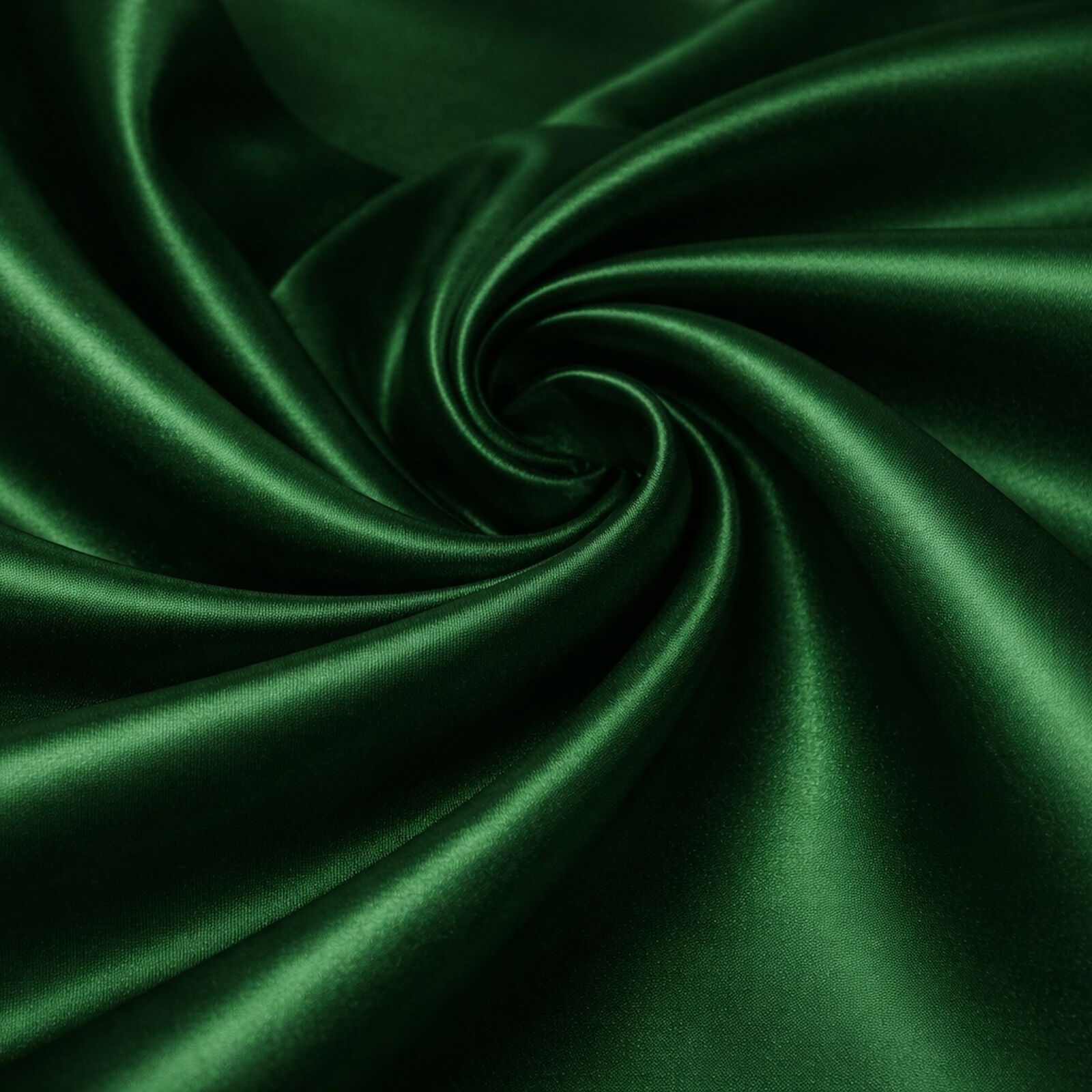 Satin Stoff Dunkelgrün Glänzender Glanzsatin Meterware