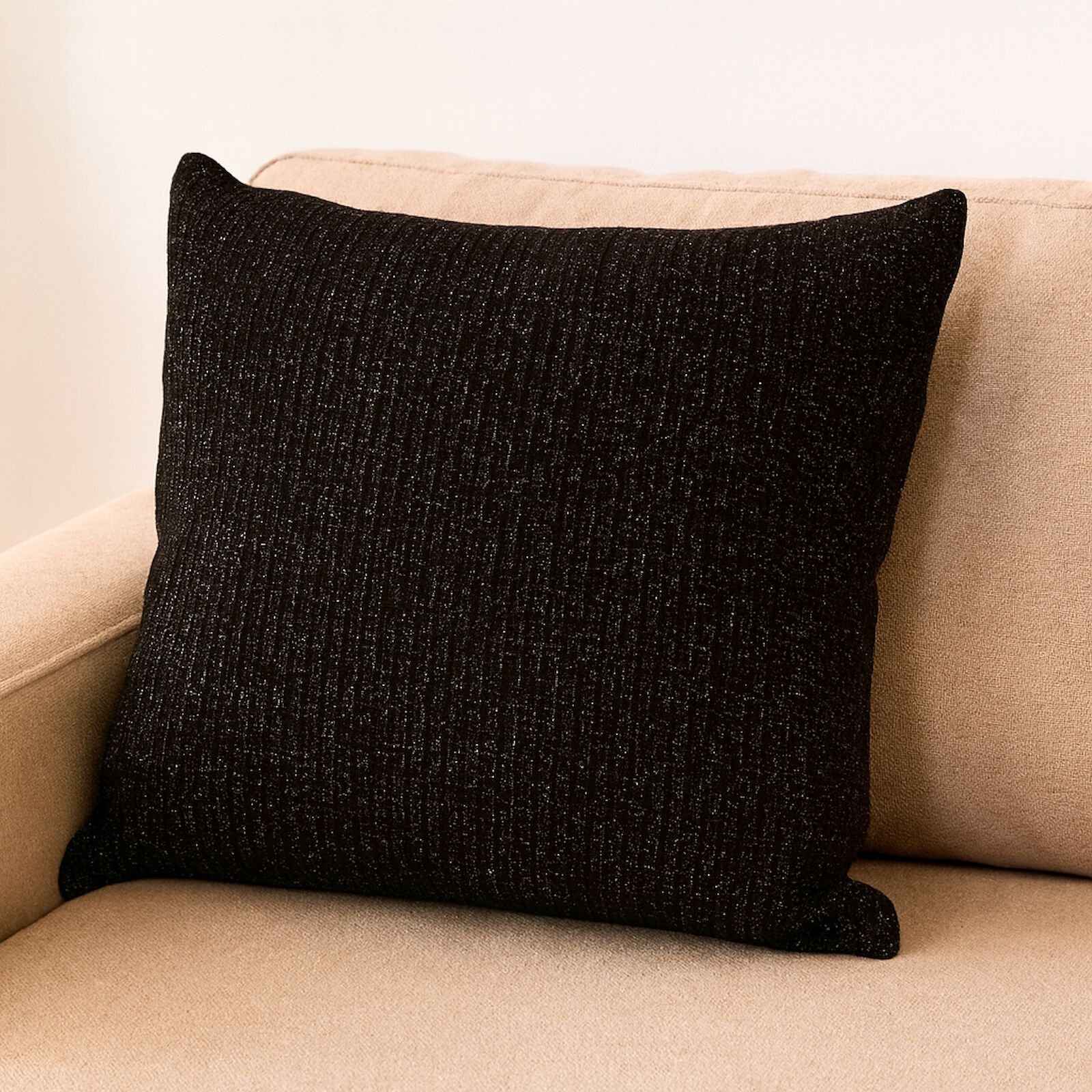 Strick Kissenbezug 50x50 Schwarz kaufen
