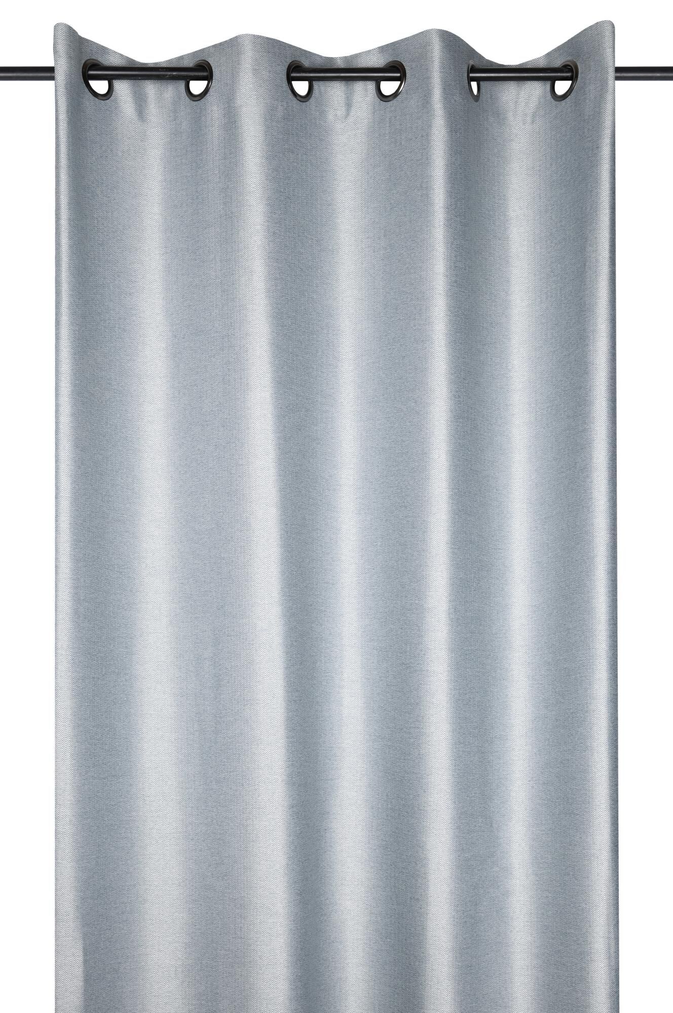 Ösenvorhang Grau Verdunkelnd