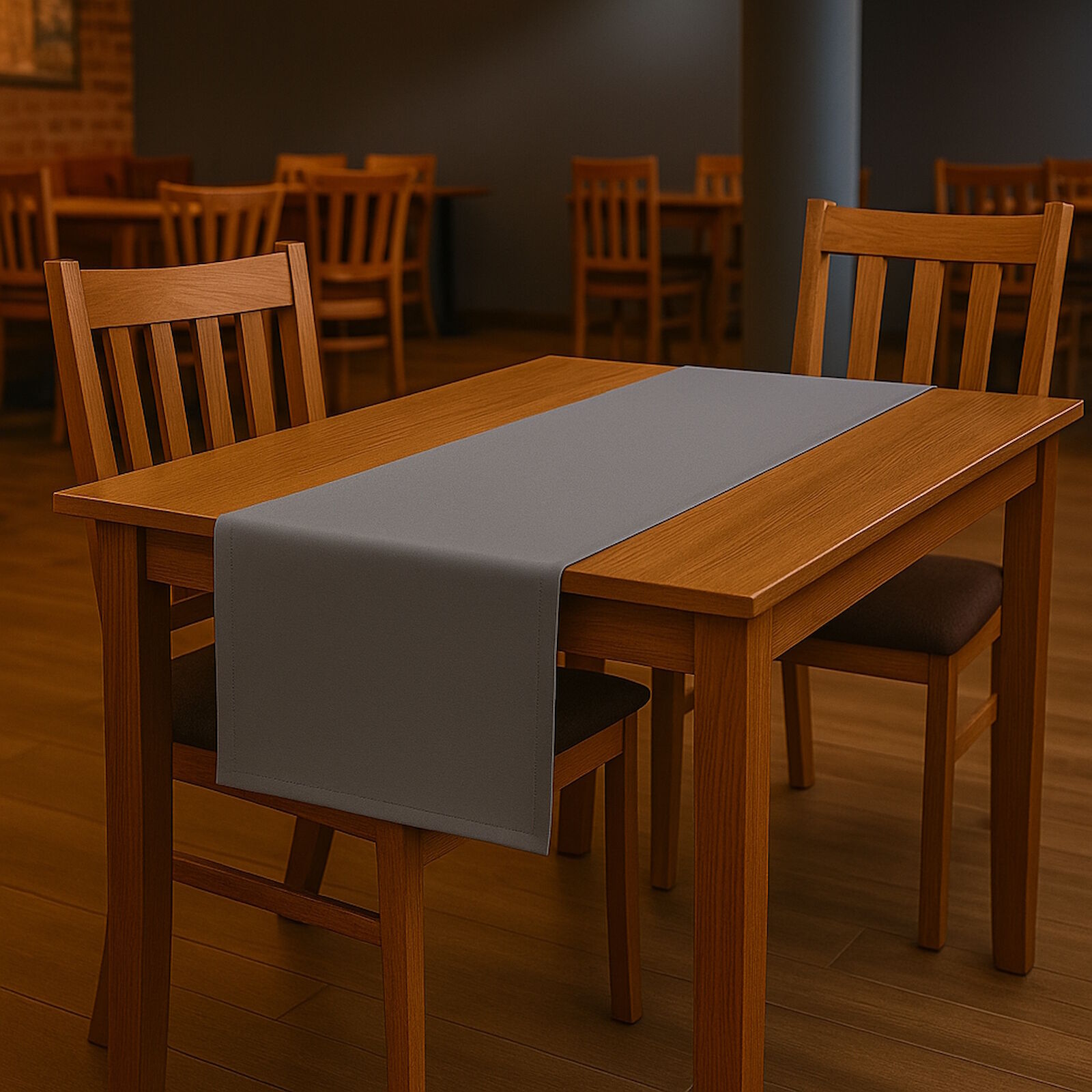 Tischläufer Grau 45x145 cm Polyester