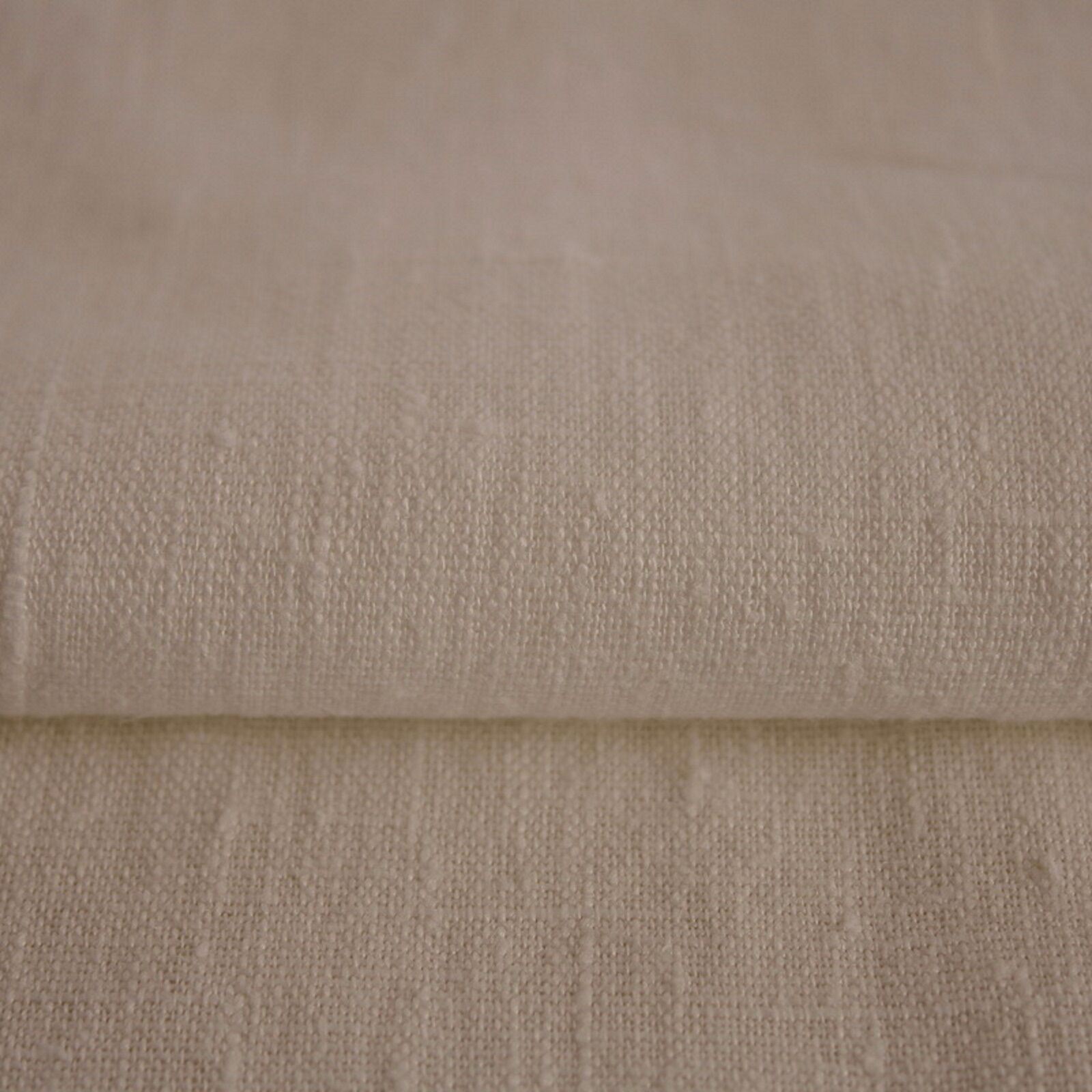 Stoff Meterware Uni Leinen Beige
