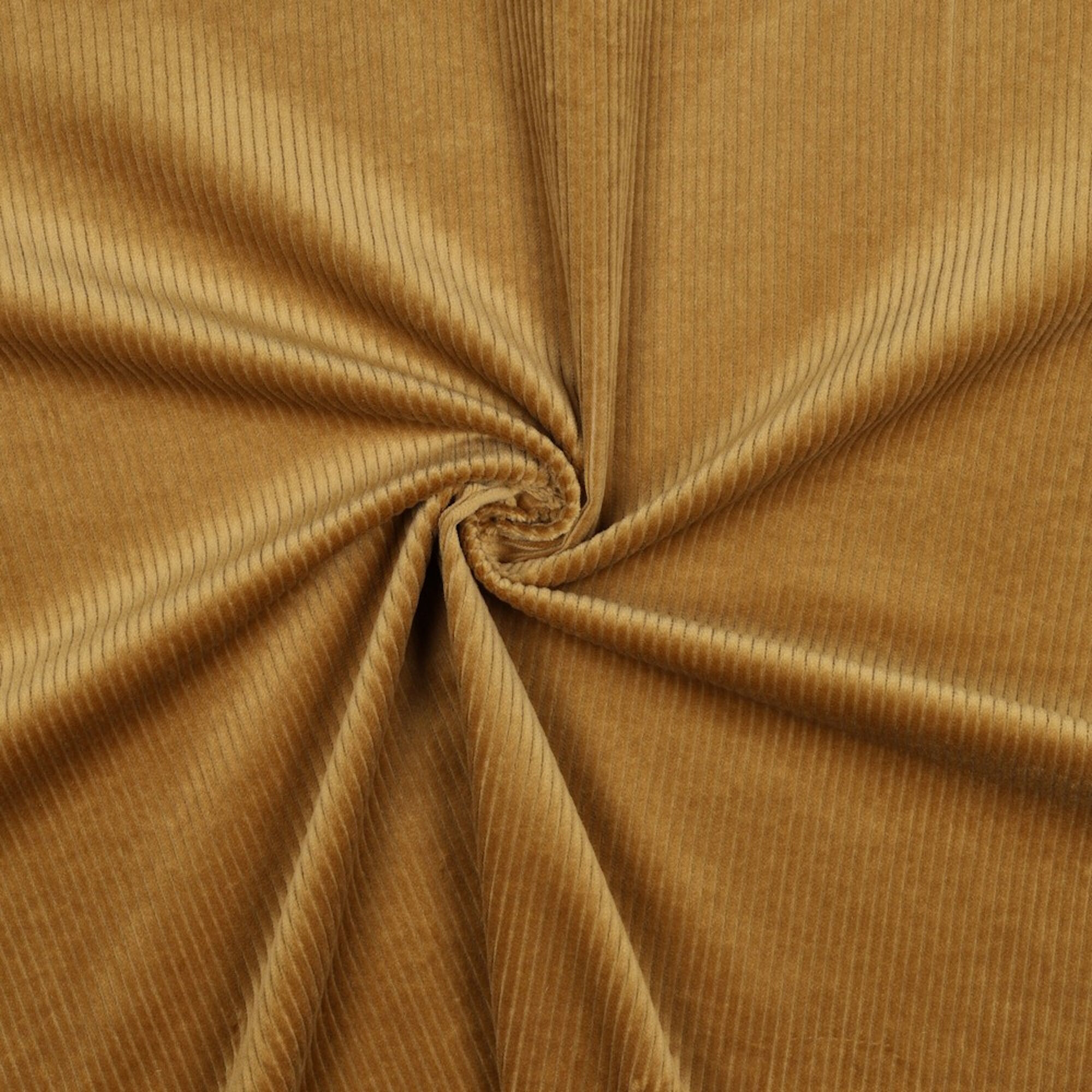 Stoff Meterware Uni Cord Senf Stretch