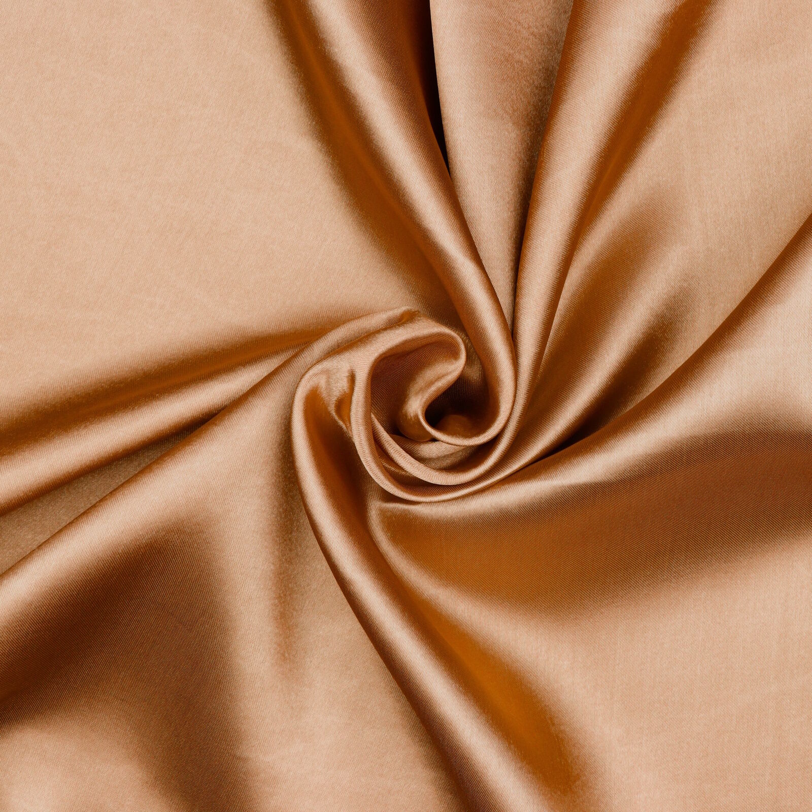 Stoff Meterware Uni Camel Glanz Satin