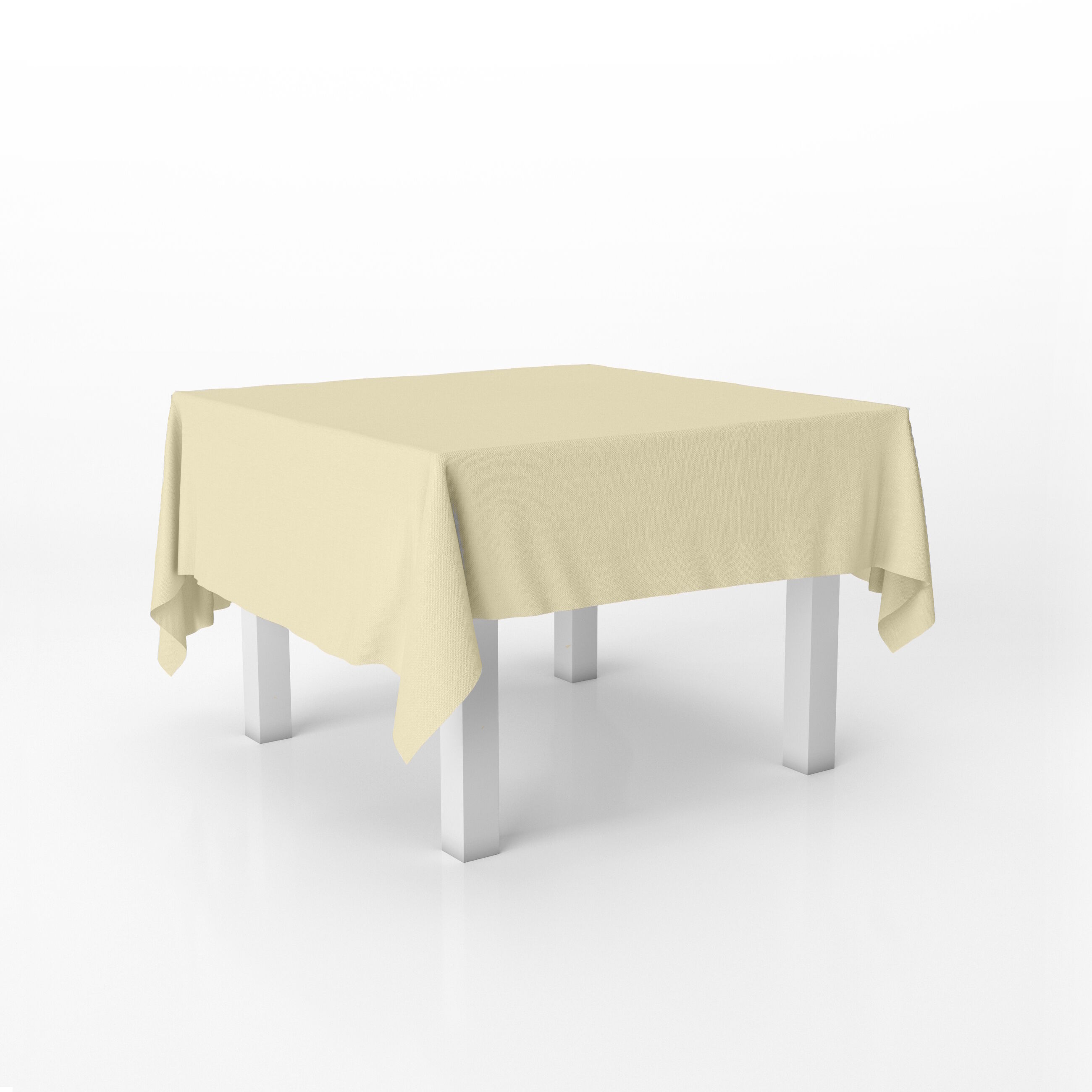 Tischdecke Uni Toledo-80x80 cm-Creme
