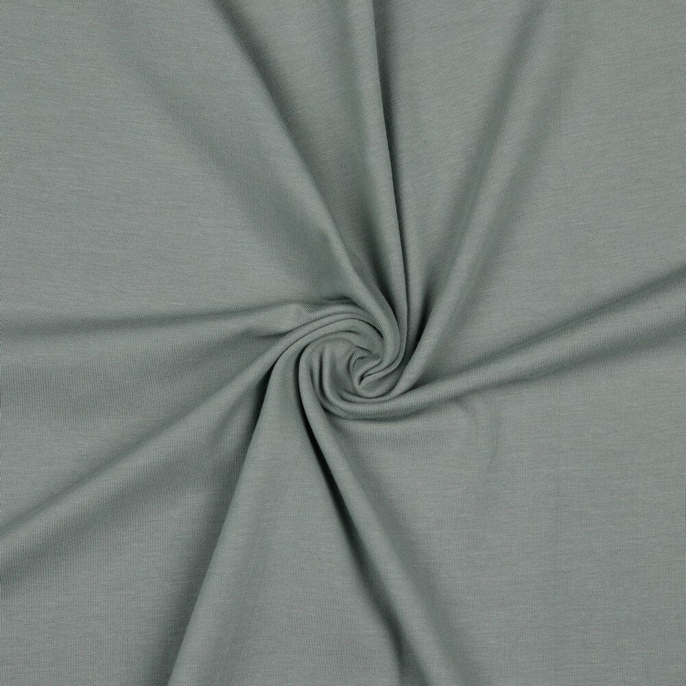 Stoff Meterware Grau Jersey