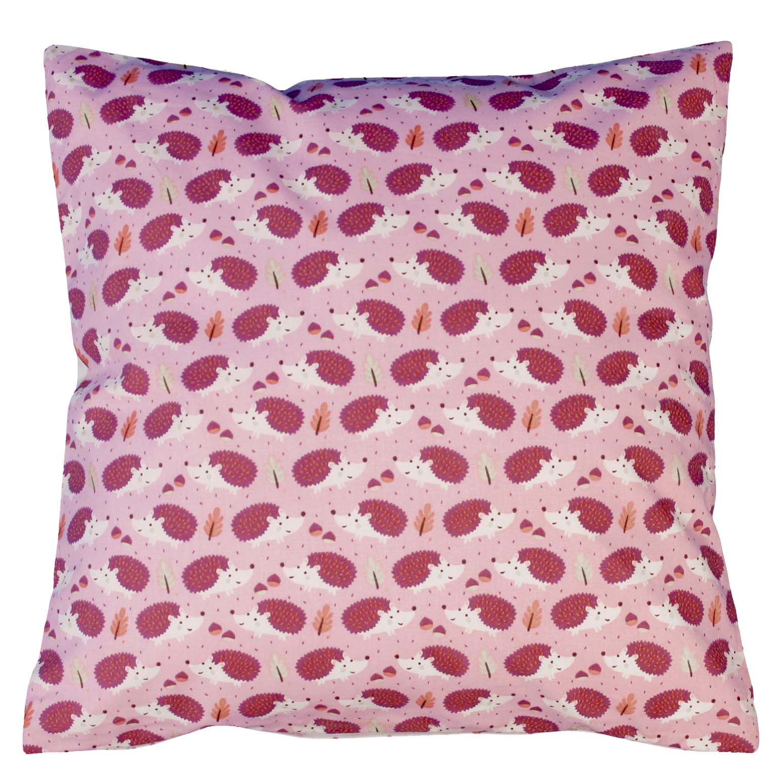 Kissenbezug 40x40 cm Igel Pilze Rosa