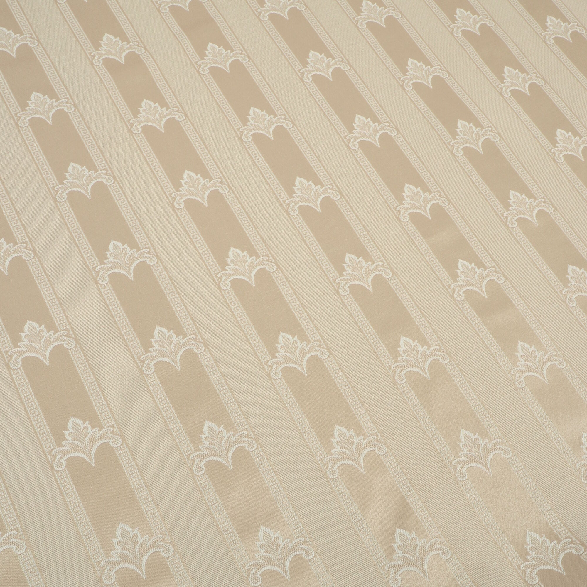 Polsterstoff Meterware Imperio Barock Jacquard Beige