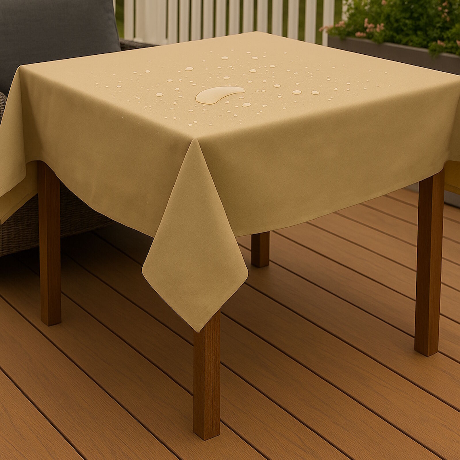 Tischdecke Teflon Beschichtet - 130x130 - Sand