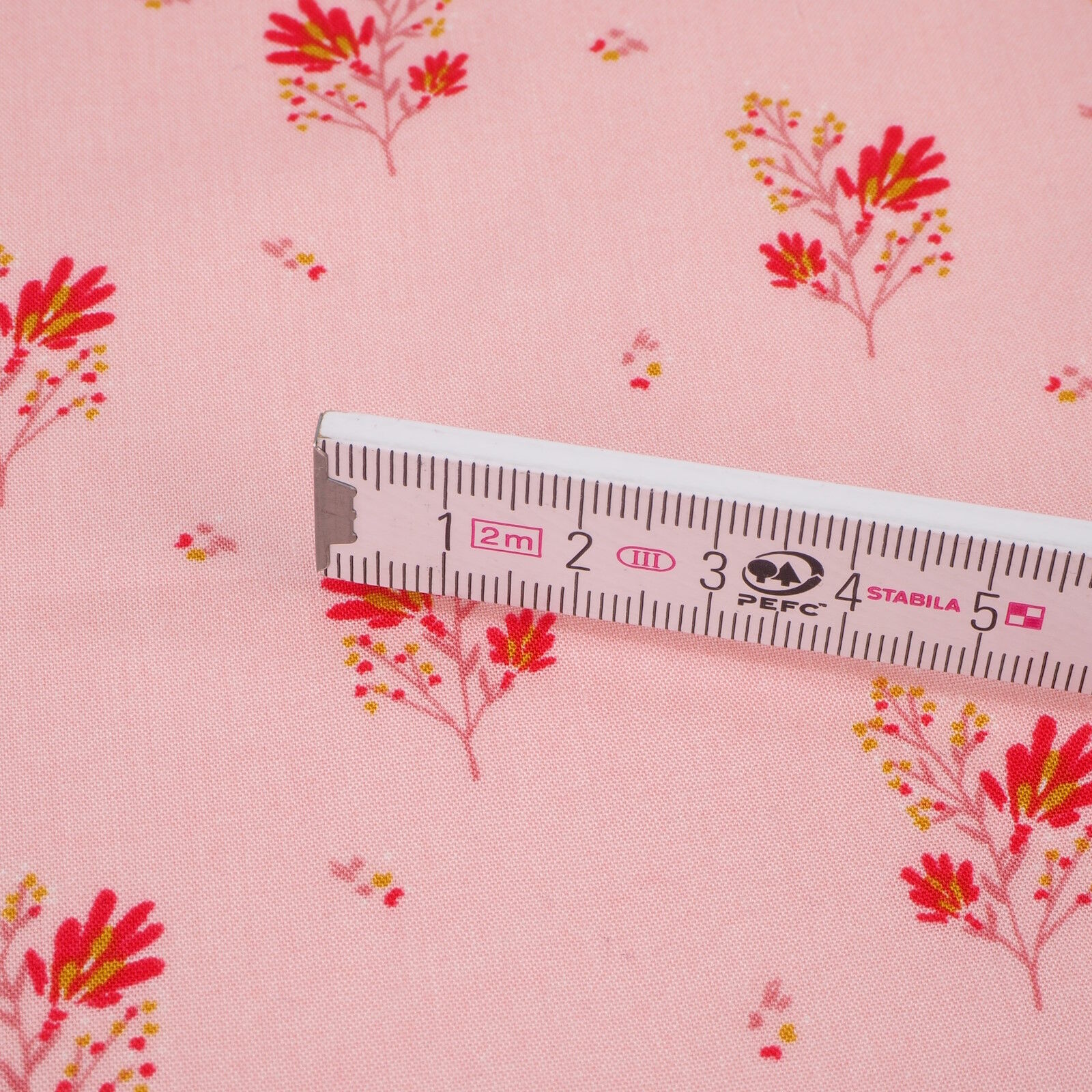 Viskose Stoff Blumen Stretch Rosa