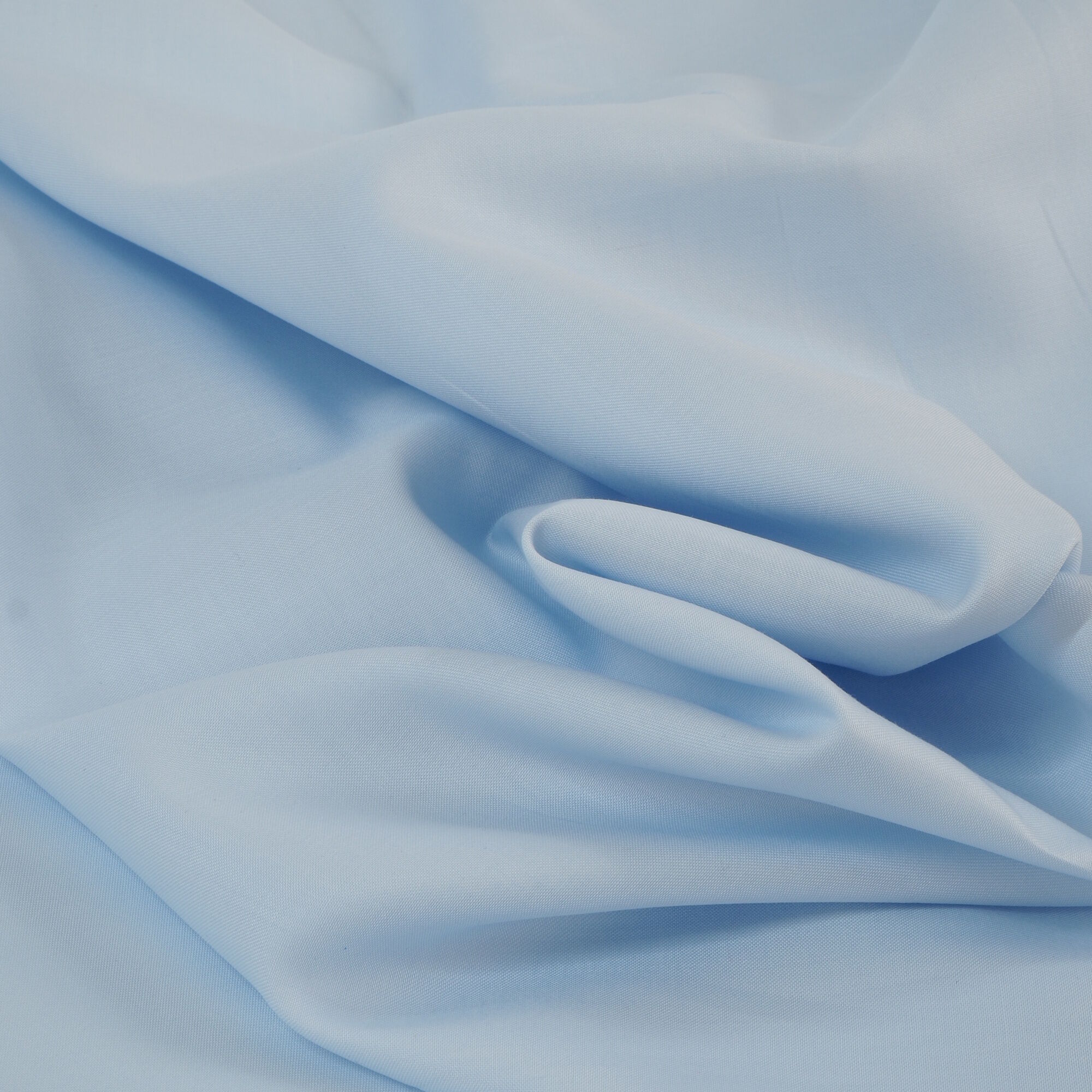 Stoff Meterware Hellblau Mako Satin