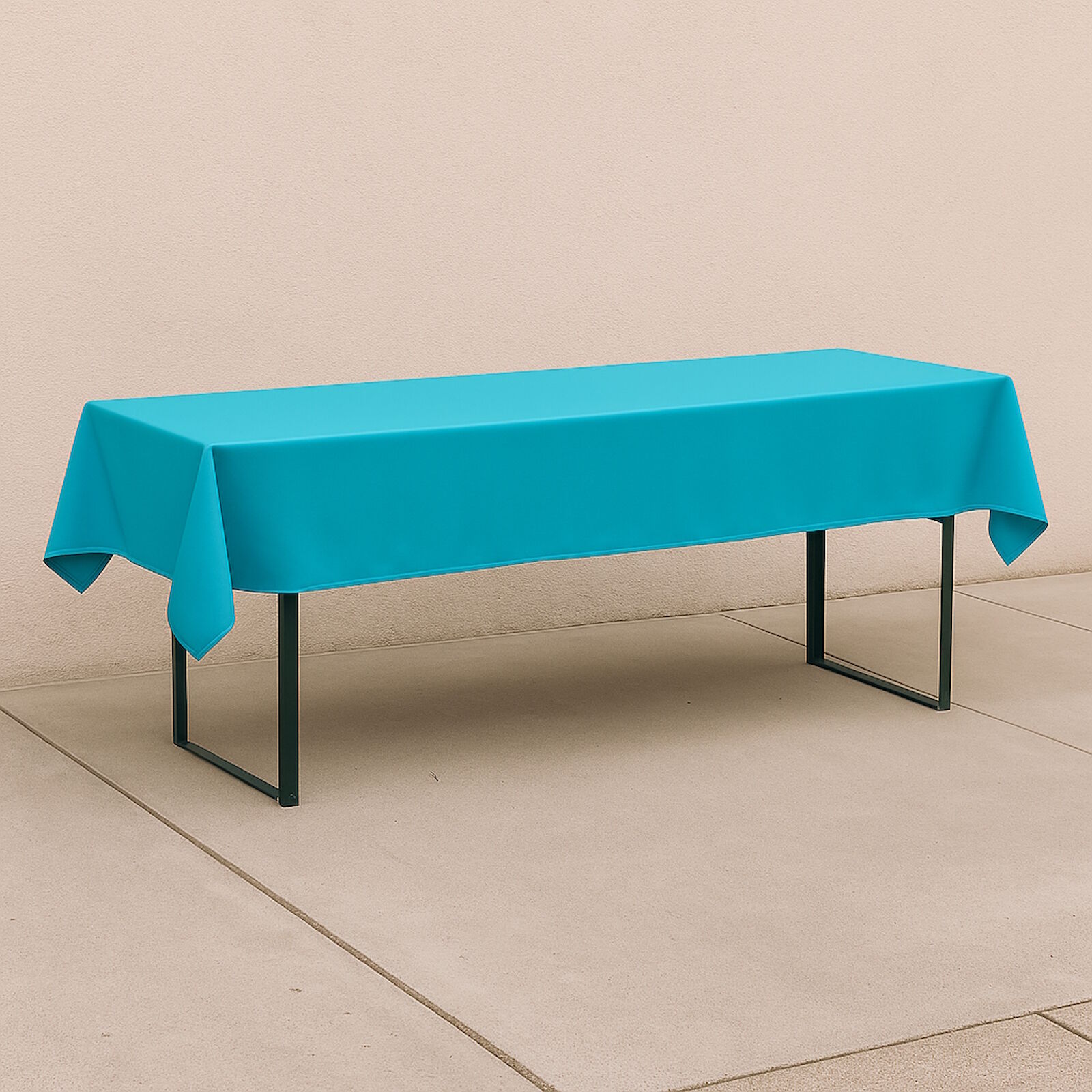 Biertisch Tischdecke Uni Polyester-80x250-Türkis