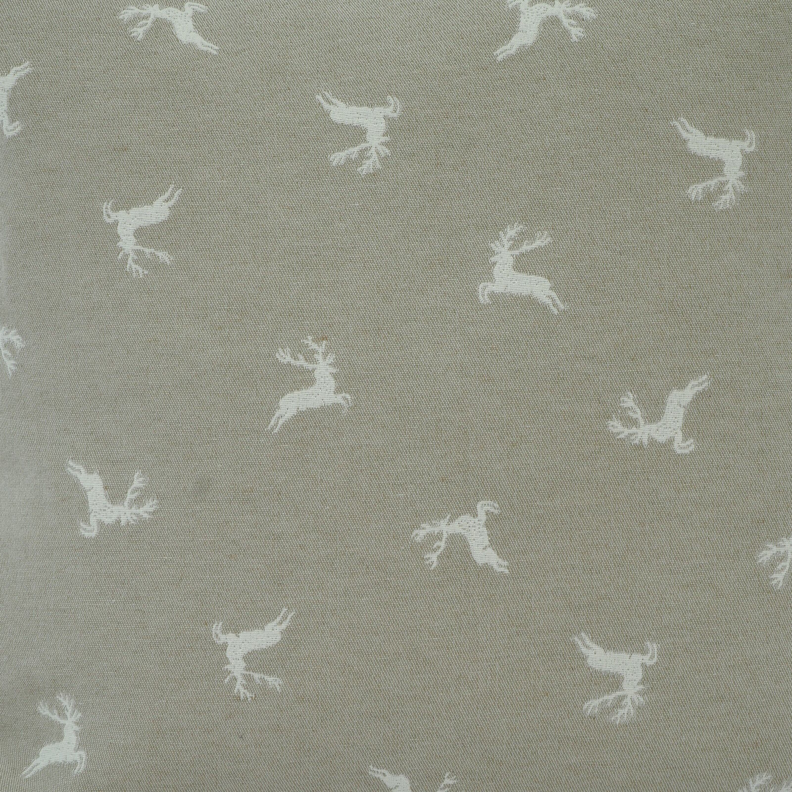 Kissenbezug Hirschmotiv Landhaus-30x30-Creme auf Beige
