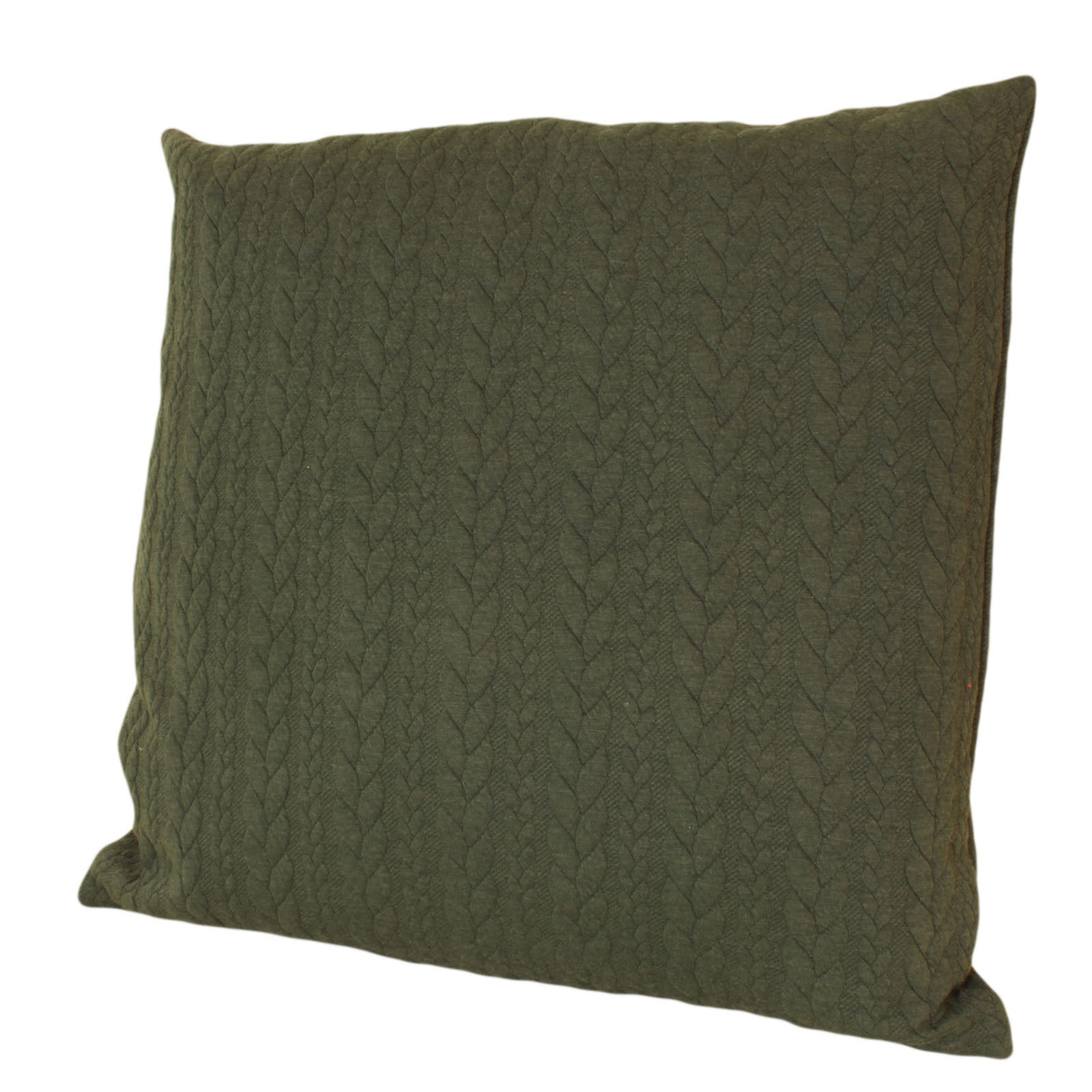 Kissenbezug 50x50 cm Zopfmuster Dunkelgrün