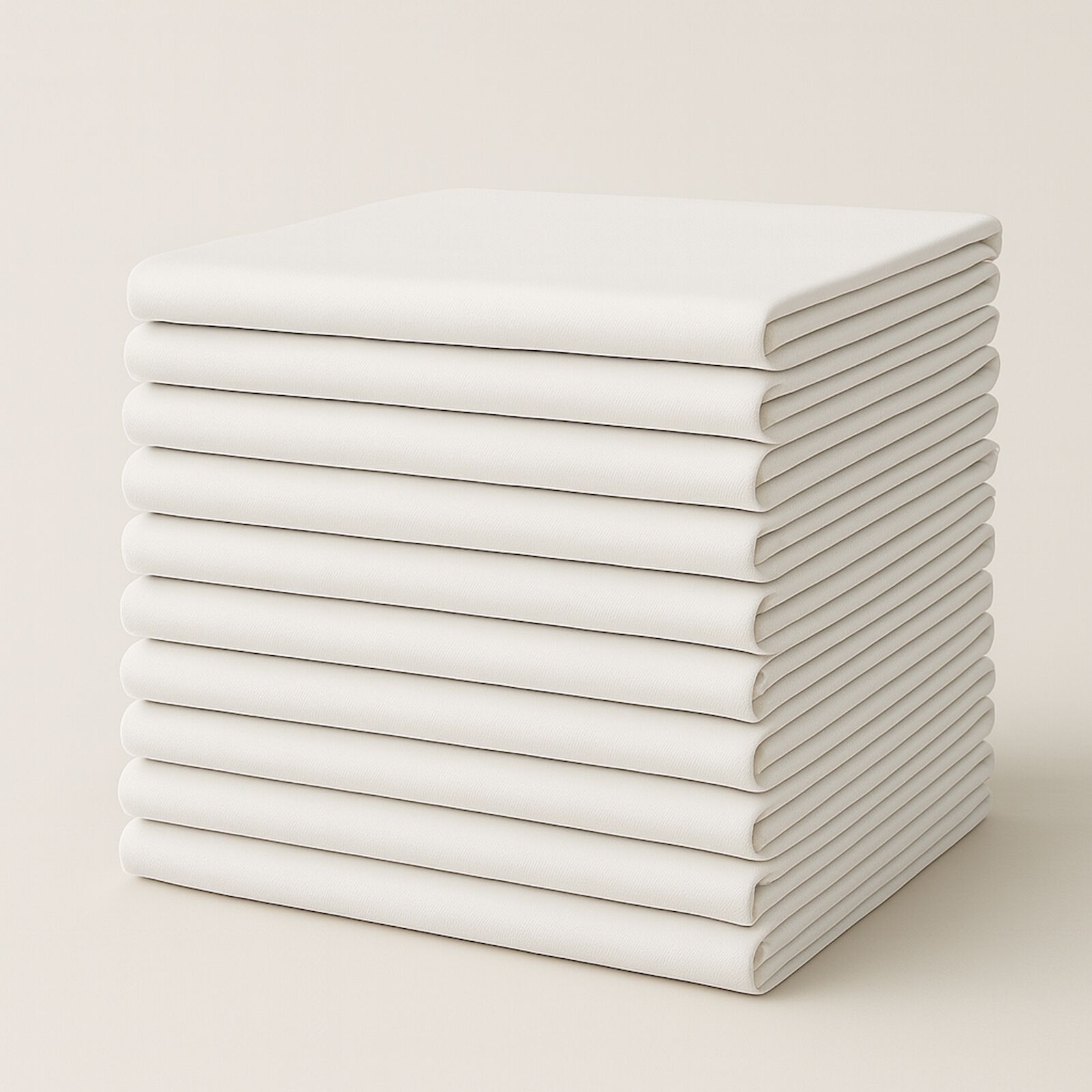 Tischdecke Uni Polyester 10er Pack-80x80-Weiß