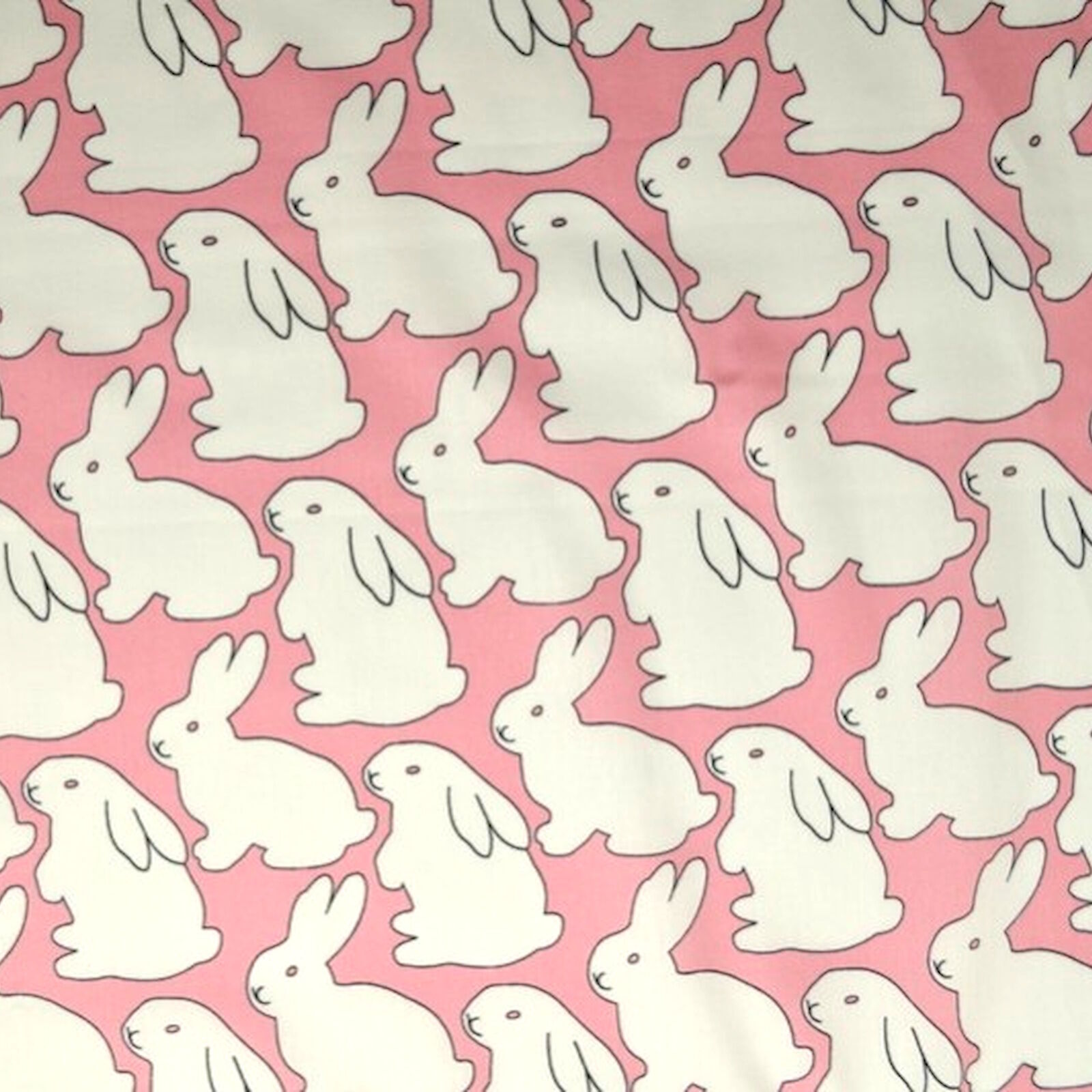 Kinder Stoff Hasen Motiv rosa verspielt für Ostern