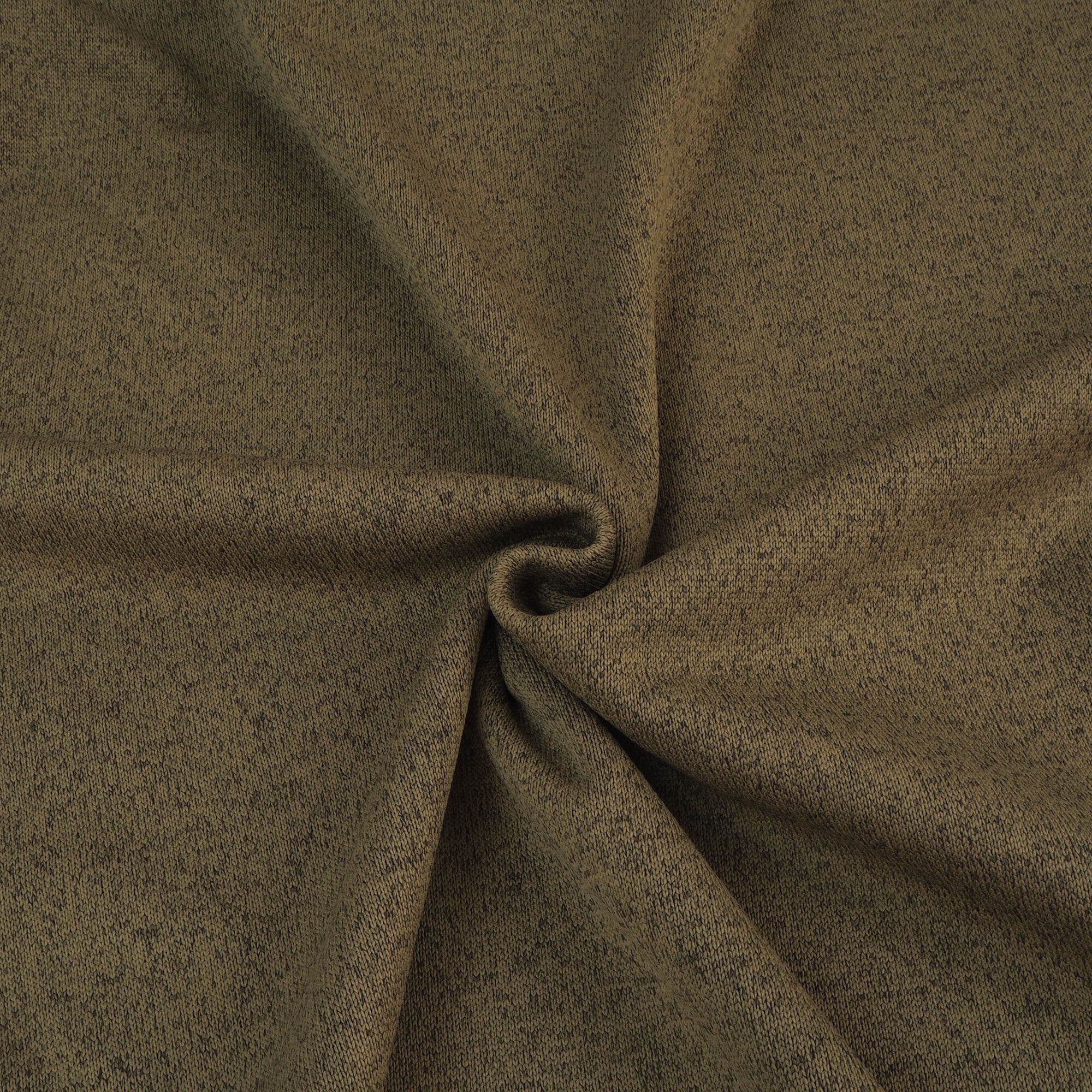 Softshell Stoff Braun Taupe Strickoptik 147 cm Meterware